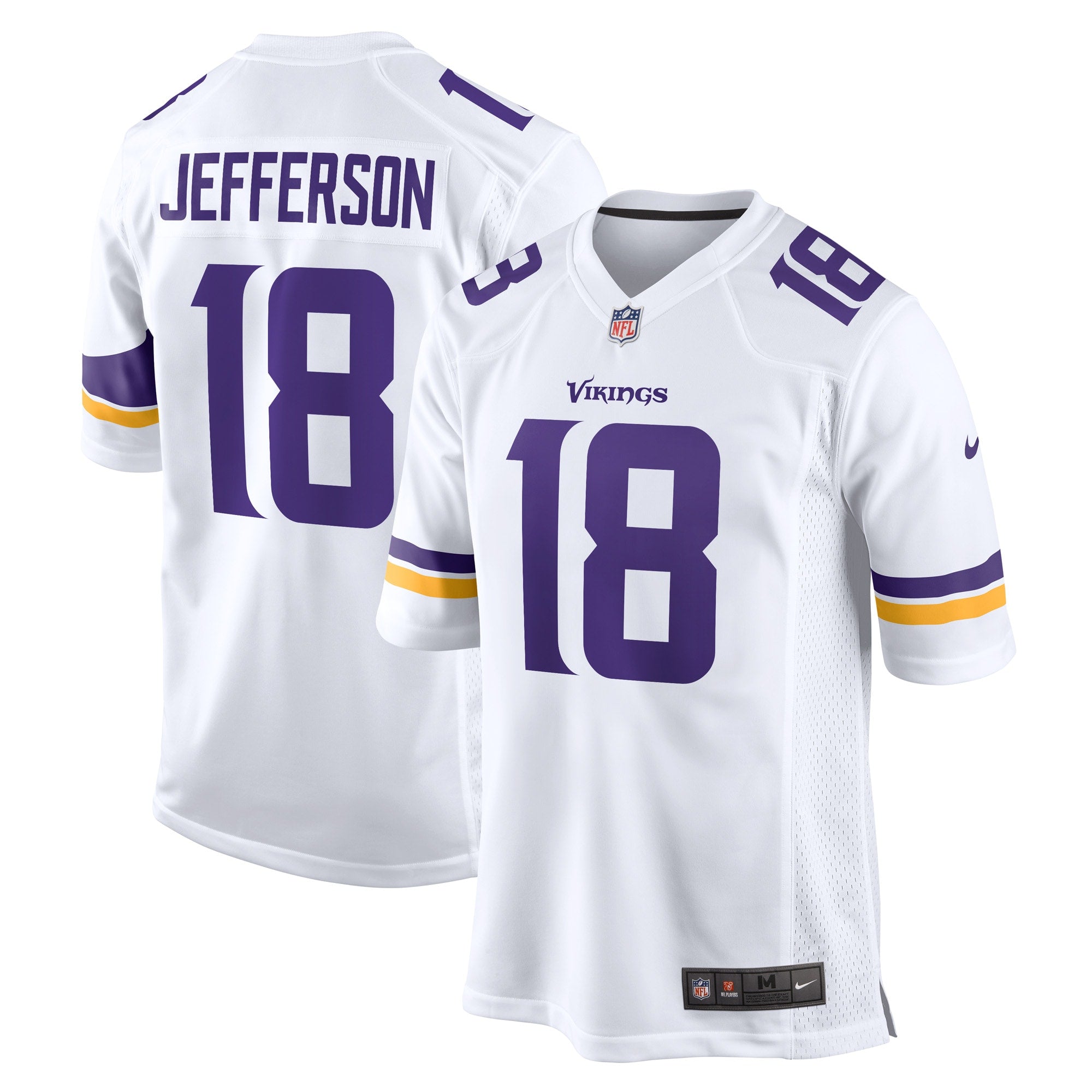 Justin Jefferson Minnesota Vikings Nike Game   Jersey - White���������YOUTH���������