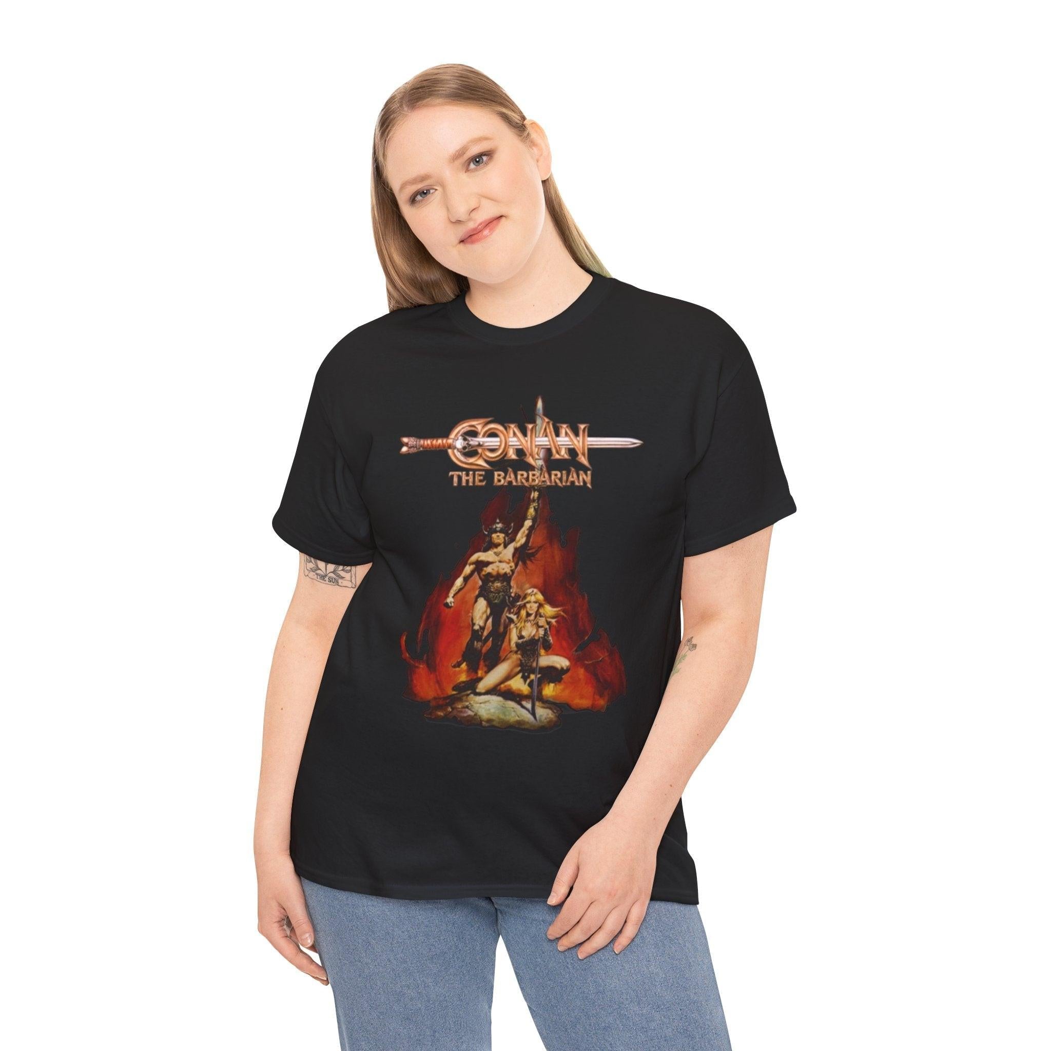 Conan the Barbarian Movie Unisex Tee, Film Fan Shirt, Retro Action Film Apparel, Vintage Movie Buff Gift, Cult Classic Graphic Tee