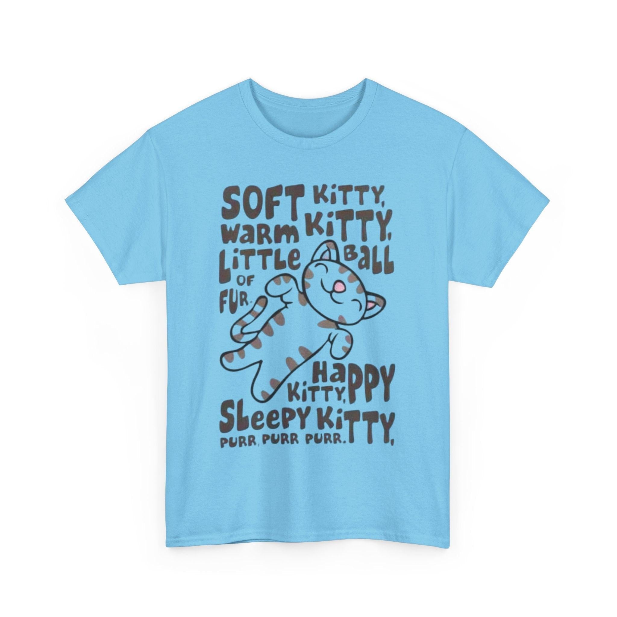 Soft Kitty Warm Kitty Unisex Heavy Cotton Tee, Sheldon Cooper Song T-Shirt, Graphic Tee, Funny TV Show Tee, Big Bang Theory Shirt