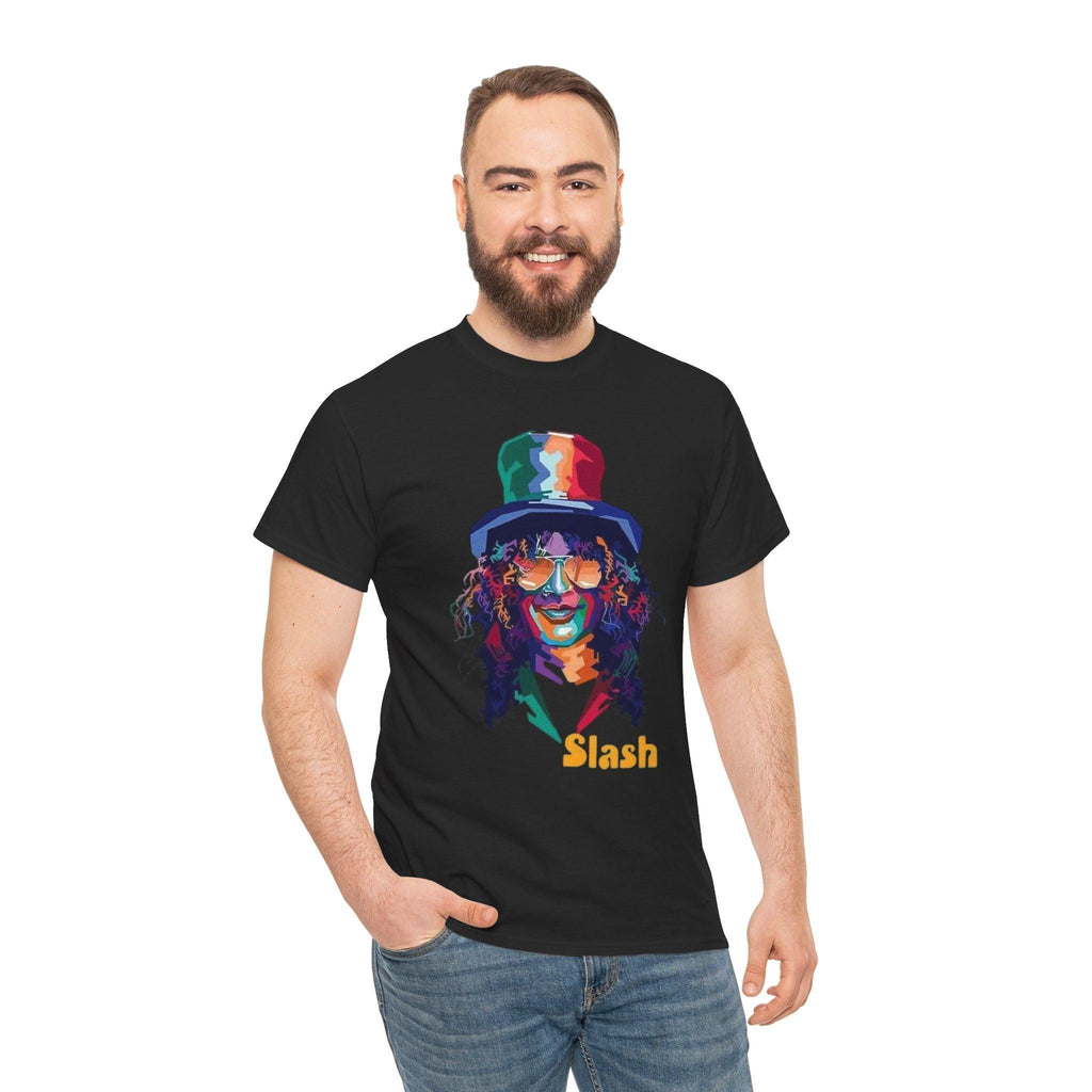 Slash Art Unisex Tee, Rock Music Shirt, Guitarist Gift, Musician Apparel, Concert Tee, Graphic Band Tee
