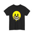 Dripping Smiley Face Tee, Unisex Cotton T-Shirt, Streetwear Fashion, Cool Graphic Tee, Perfect for Festivals, Gift for Art Lovers