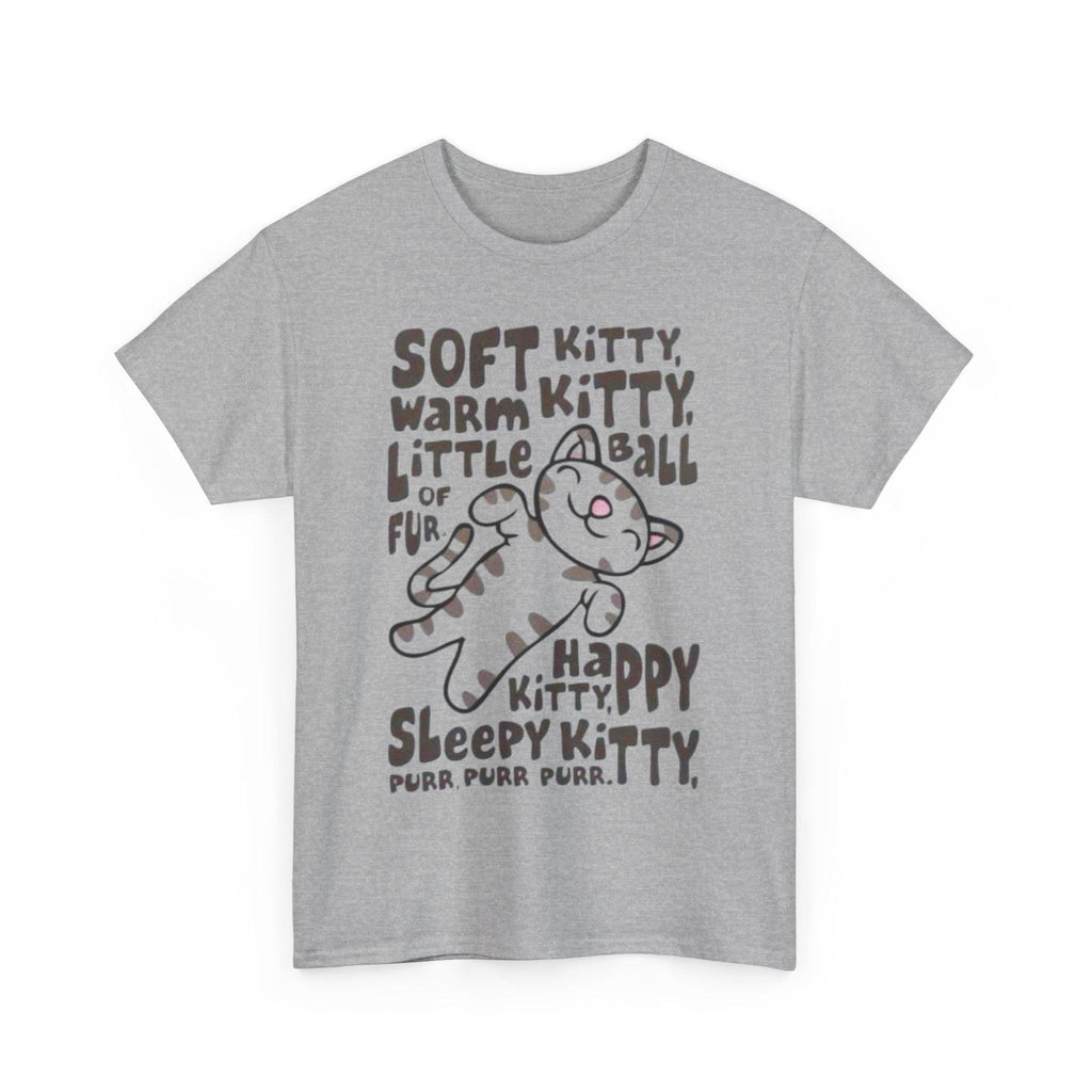 Soft Kitty Warm Kitty Unisex Heavy Cotton Tee, Sheldon Cooper Song T-Shirt, Graphic Tee, Funny TV Show Tee, Big Bang Theory Shirt