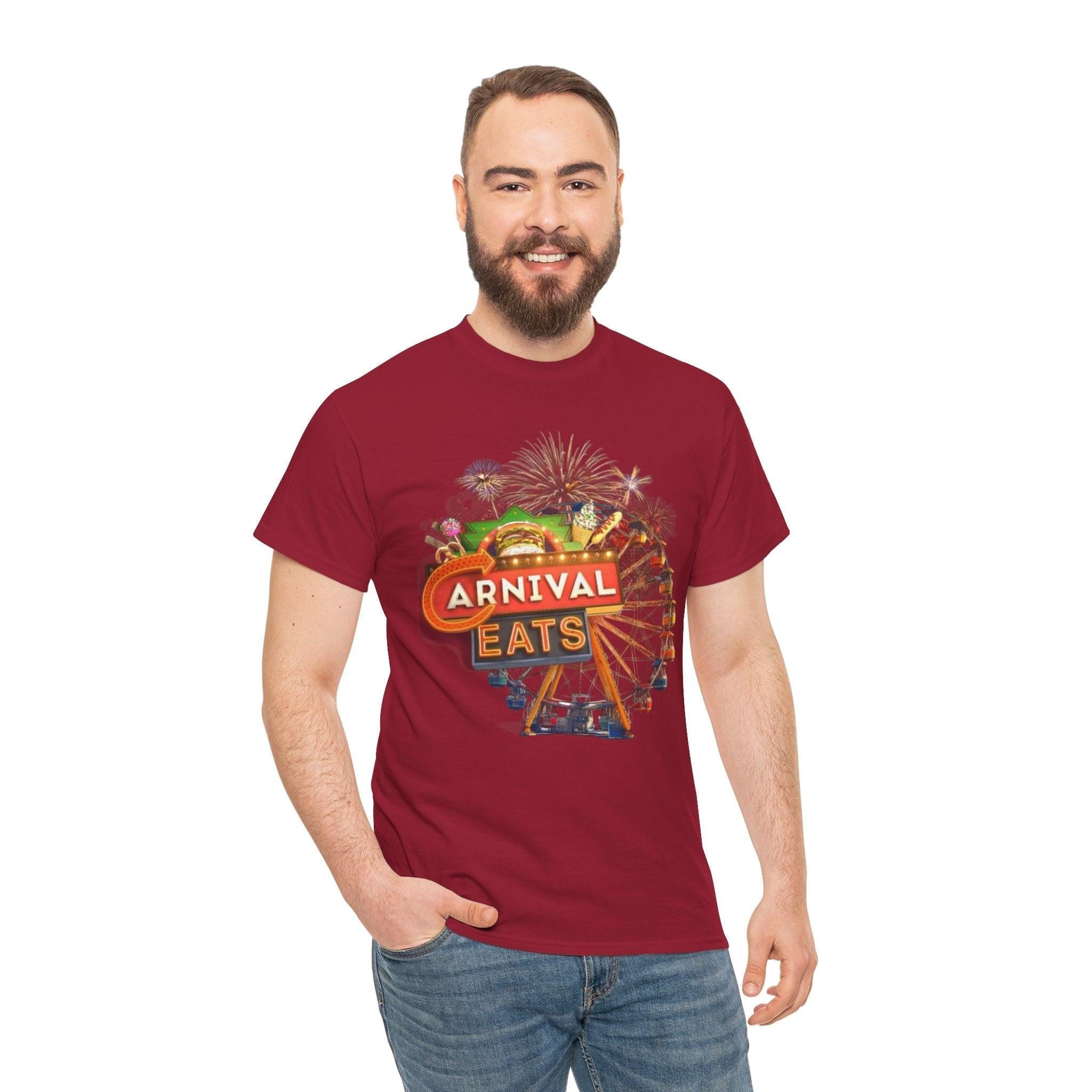 Carnival Eats Unisex Tee, Food Show T-Shirt, Fun Fair Cotton Shirt, Festival Graphic Tee, Foodie Gift Shirt