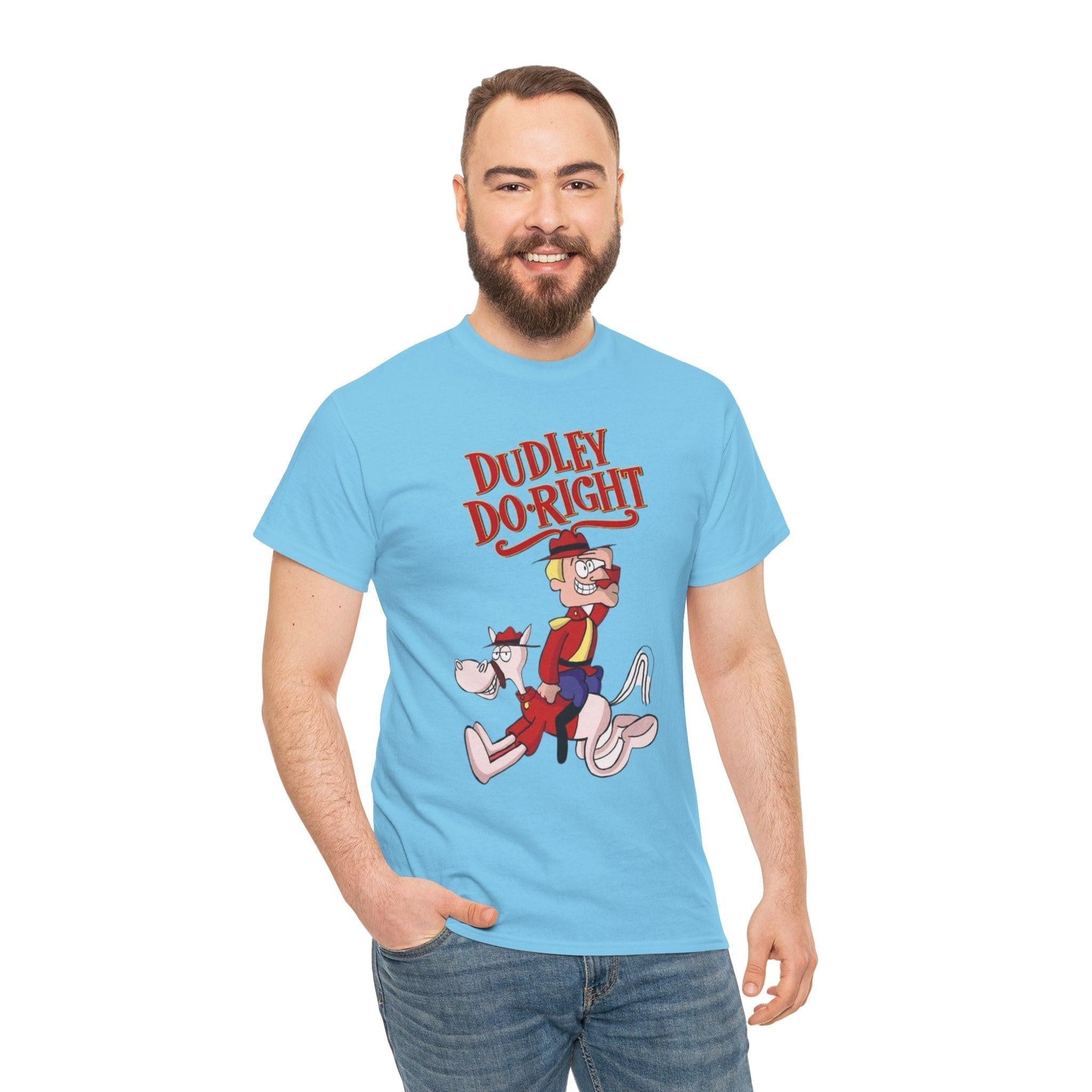 Dudley Do-Right Funny Tee, Cartoon Character T-Shirt, Graphic Tee Shirt, Retro Cartoon Tee, Vintage TV Show Shirt