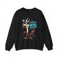 Genius at Work Sweatshirt, Wile E Coyote Inspired, Looney Tunes, Cartoon, Funny Animal, Crewneck Jumper