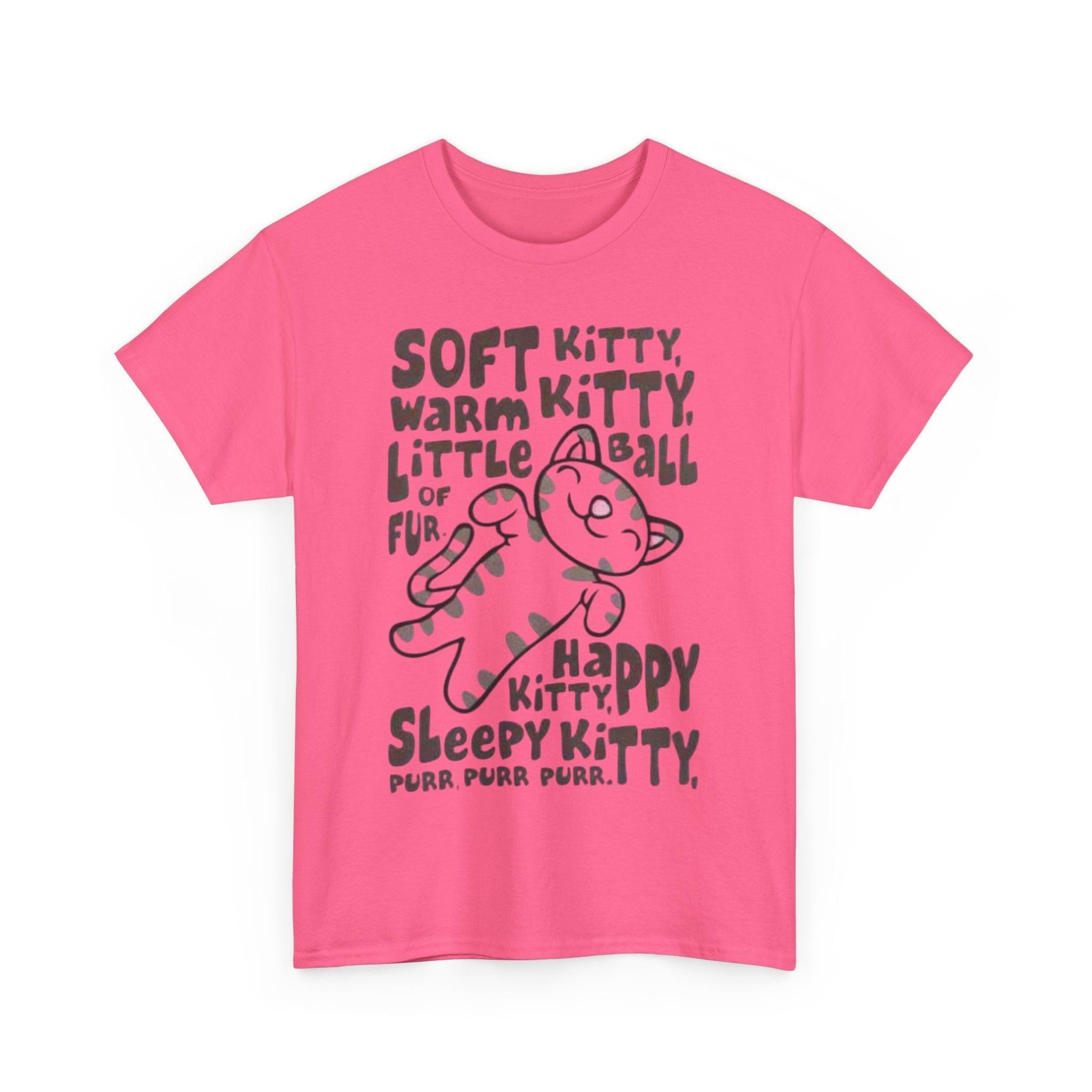 Soft Kitty Warm Kitty Unisex Heavy Cotton Tee, Sheldon Cooper Song T-Shirt, Graphic Tee, Funny TV Show Tee, Big Bang Theory Shirt