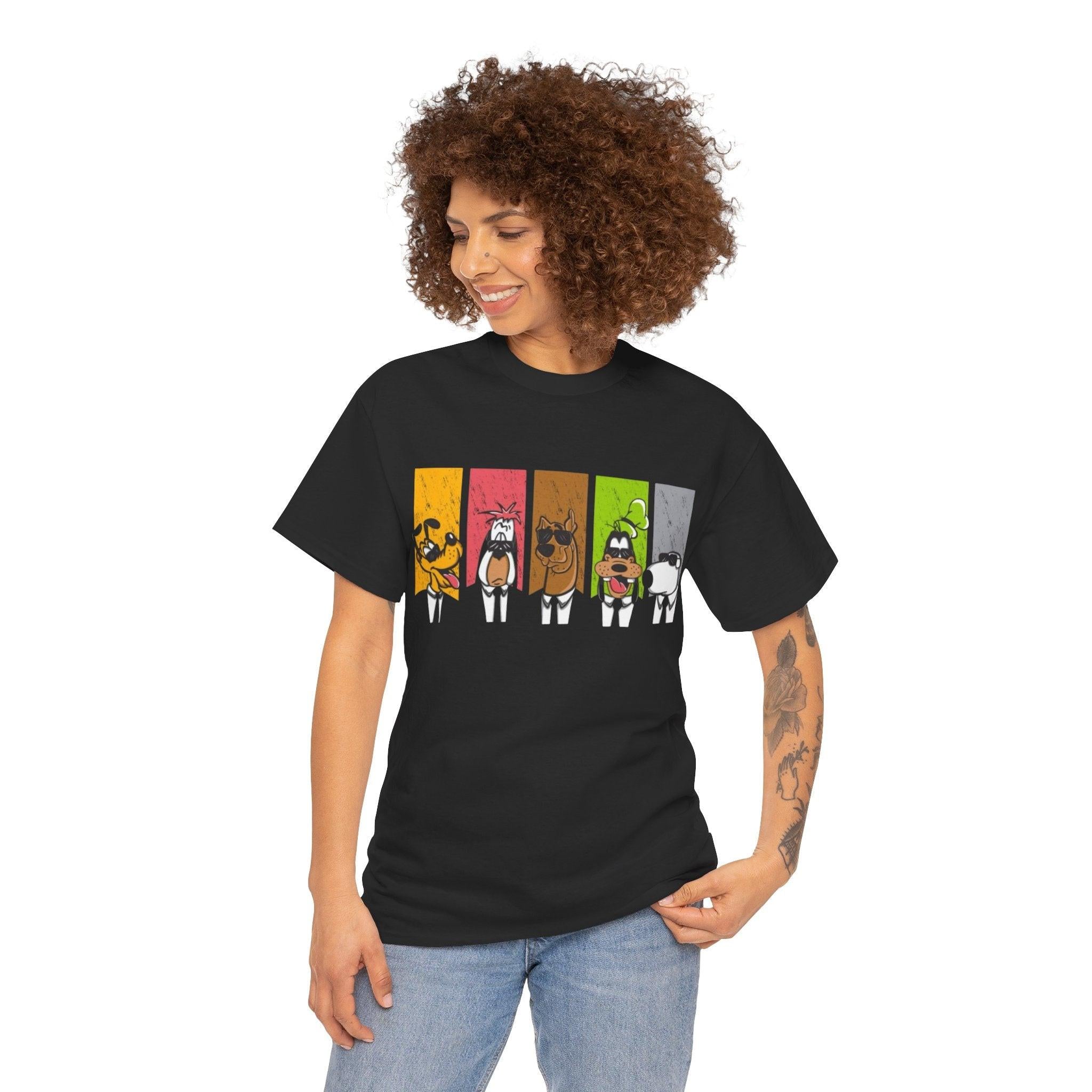 Cute Dog Print T-Shirt, Funny Animal Tee, Cartoon Canine Shirt, Puppy Lover Gift, Dogs in Suits Tee