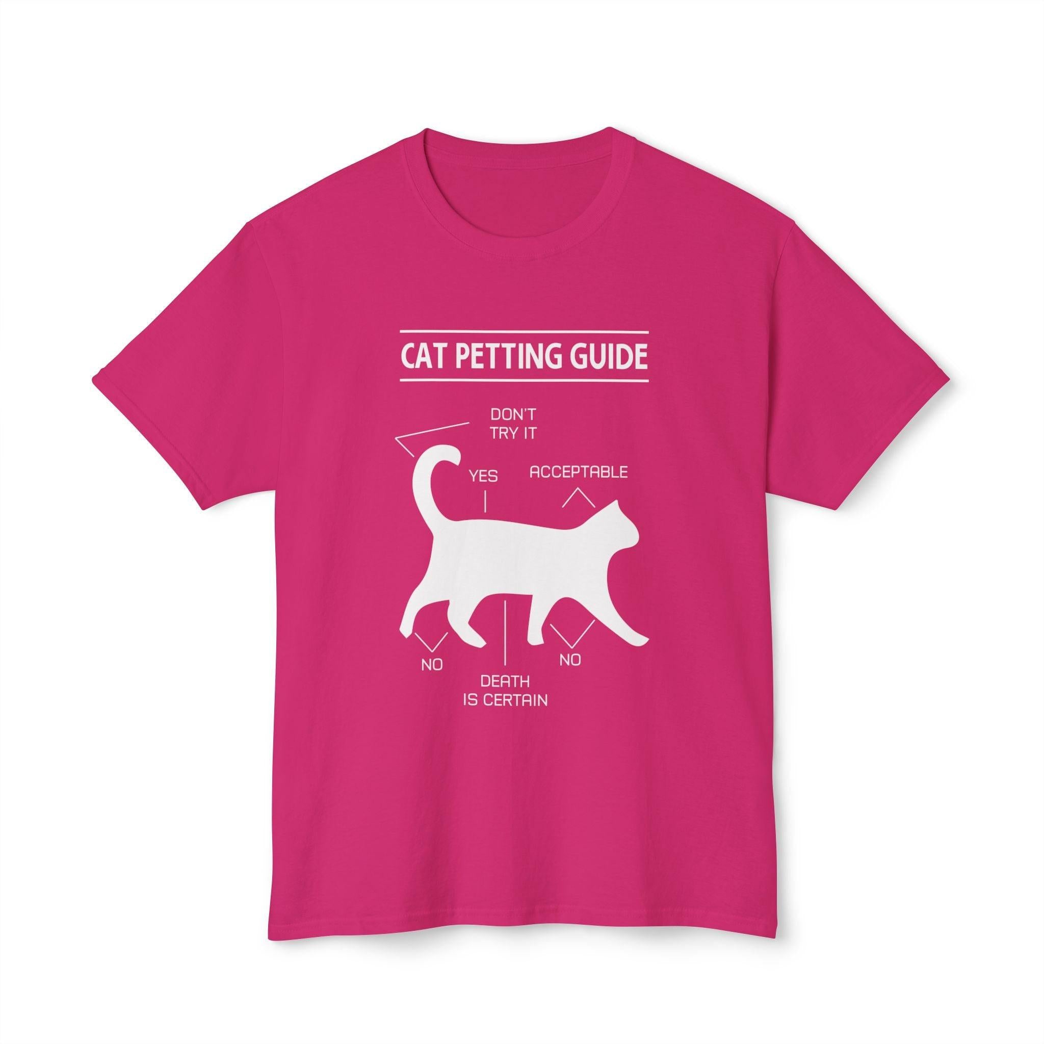 Cat Petting Guide T-Shirt, Cute Cat Lover Tee, Funny Cat Owner Shirt, Cat Mom