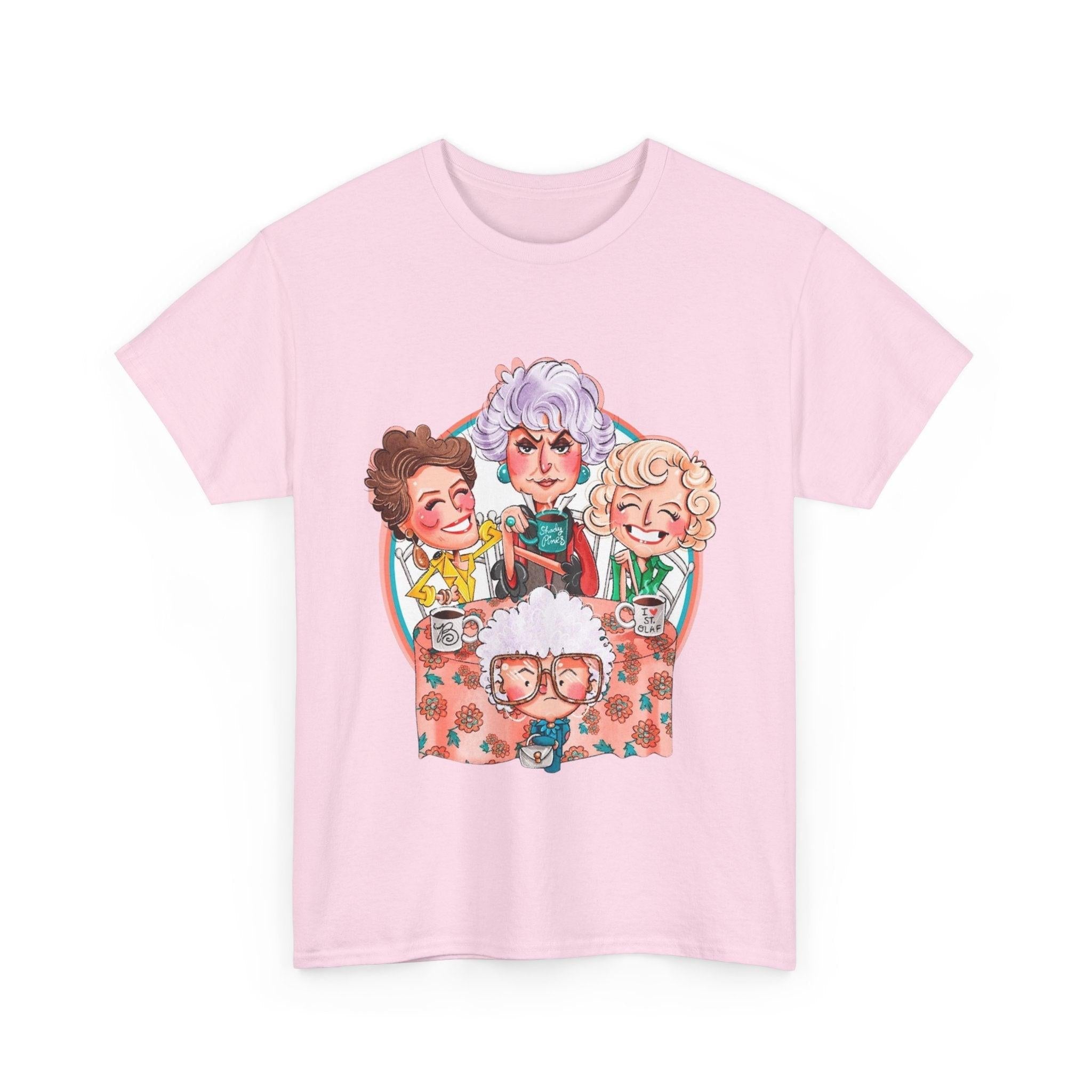 Golden Girls Cartoon Art T-Shirt, Tee, Shirt, Unisex Gift, TV Show Fan Apparel