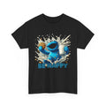Cookie Monster Be Happy T-Shirt, Funny Graphic Tee, Men's Women's Unisex Shirt, Gift for Cookie Lover, Cute Monster Apparel