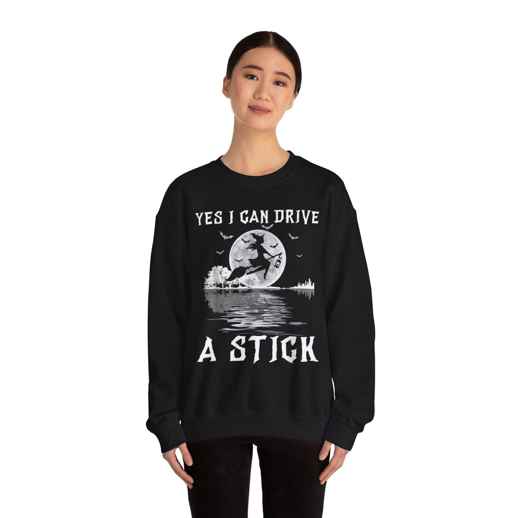 Witch Crewneck Sweatshirt - Yes I Can Drive a Stick