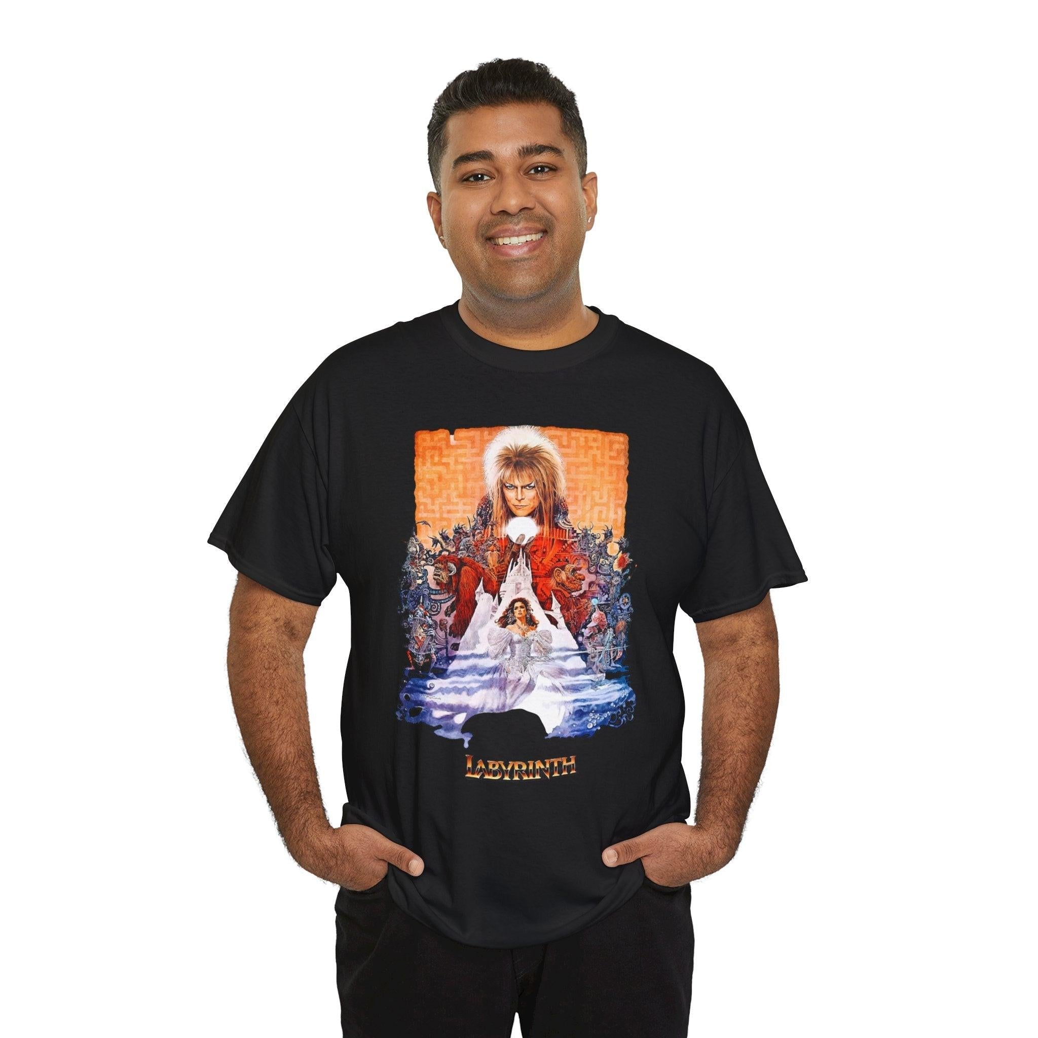 Labyrinth Movie Unisex Tee, Goblin King Graphic T-Shirt, Retro 80s Film Top, Maze Tee, Cult Classic Movie Shirt