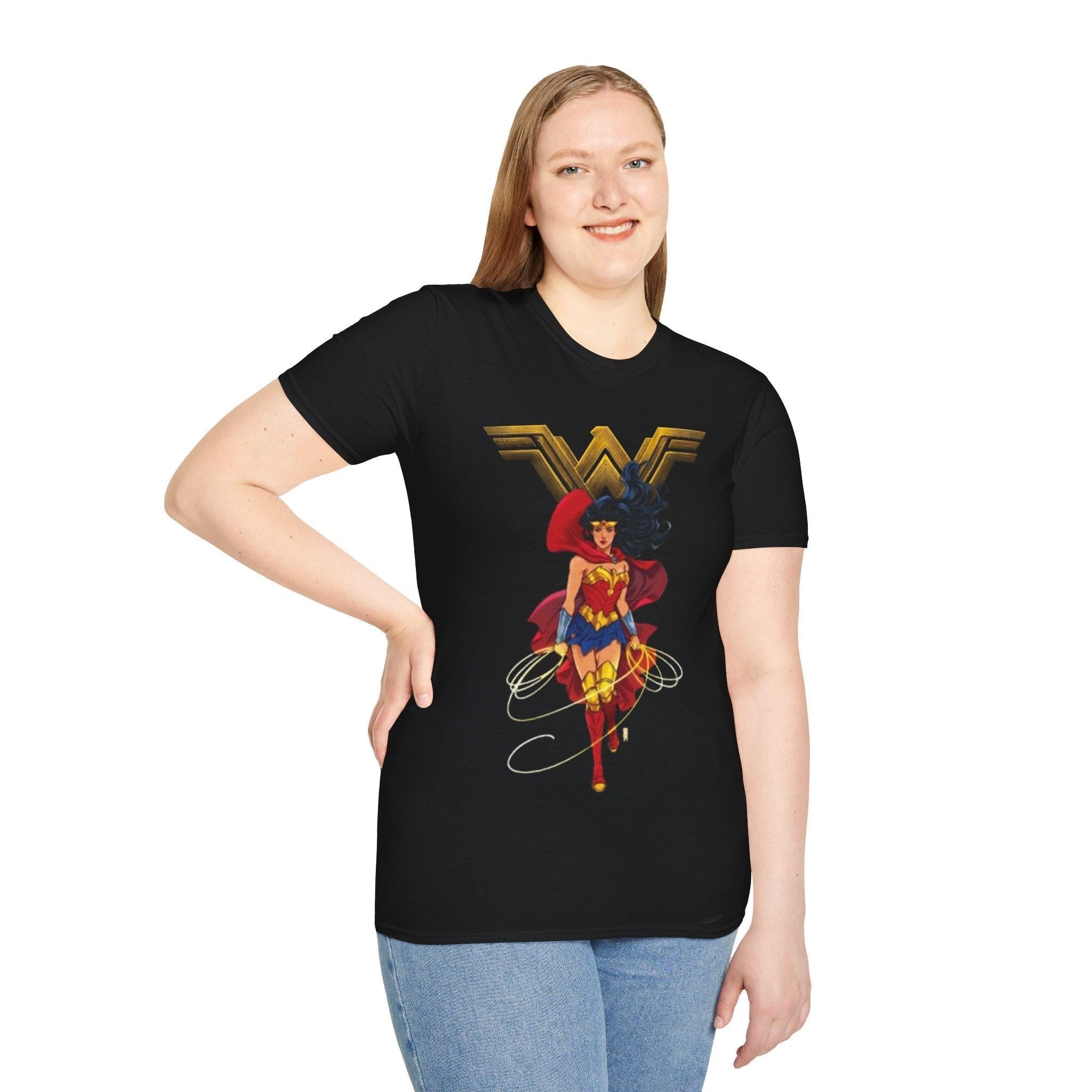Wonder Woman Graphic Tee, Superhero T-Shirt, Comic Book Fan Gift, Justice League Shirt, DC Comics Apparel, Female Power Top