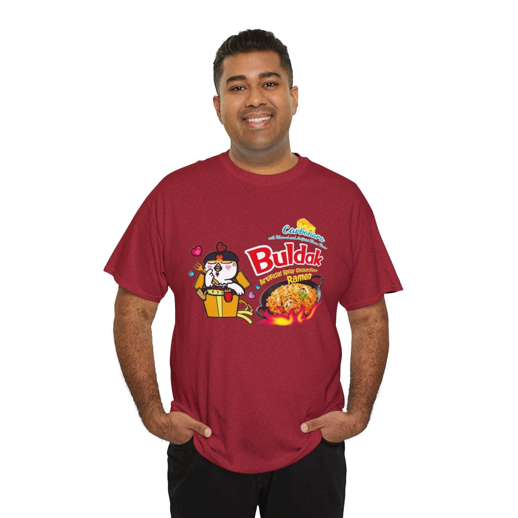 Buldak Ramen T-shirt, Spicy Carbonara Ramen Noodle Shirt, Foodie Tee, Korean Noodle Lovers Gift, Ramen Bowl T-Shirt, Funny Food Shirt