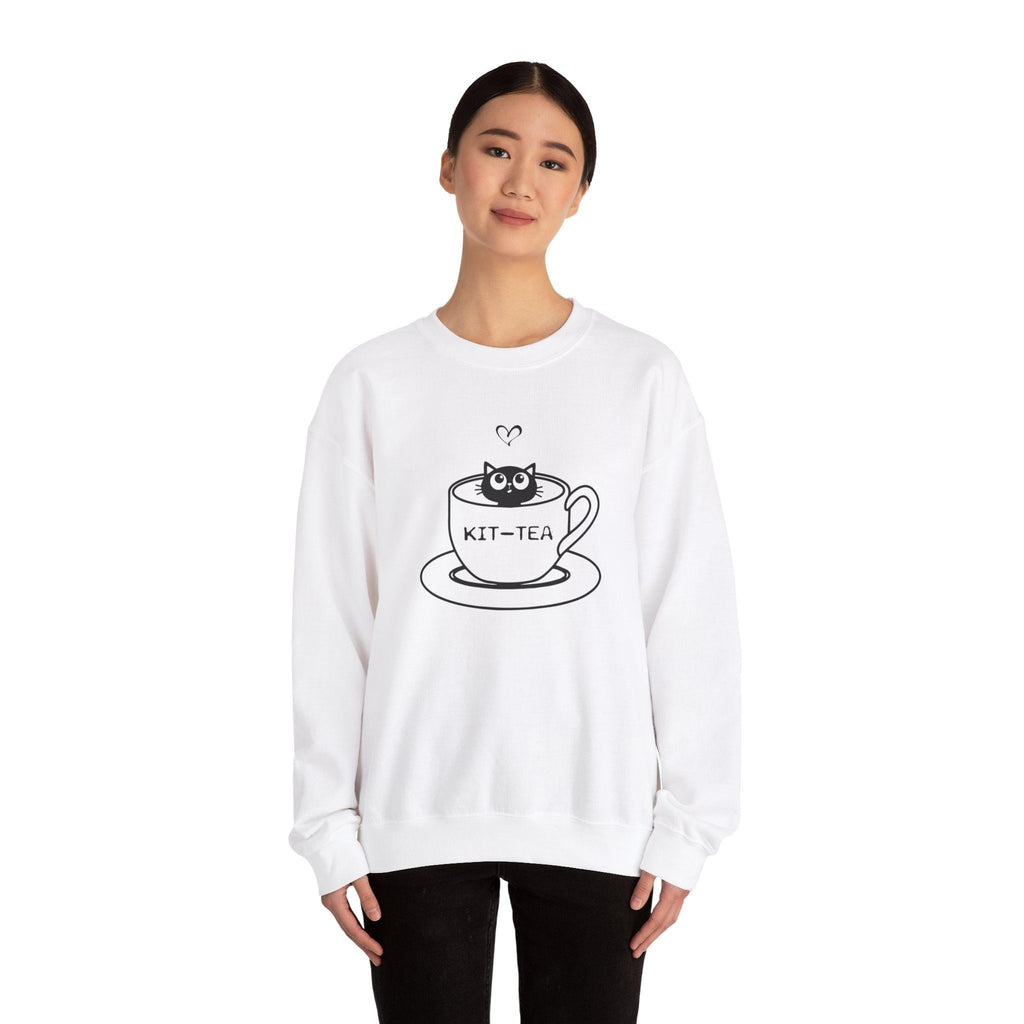 Kitty Sitting in a Tea Cup Kit-Tea Sweatshirt