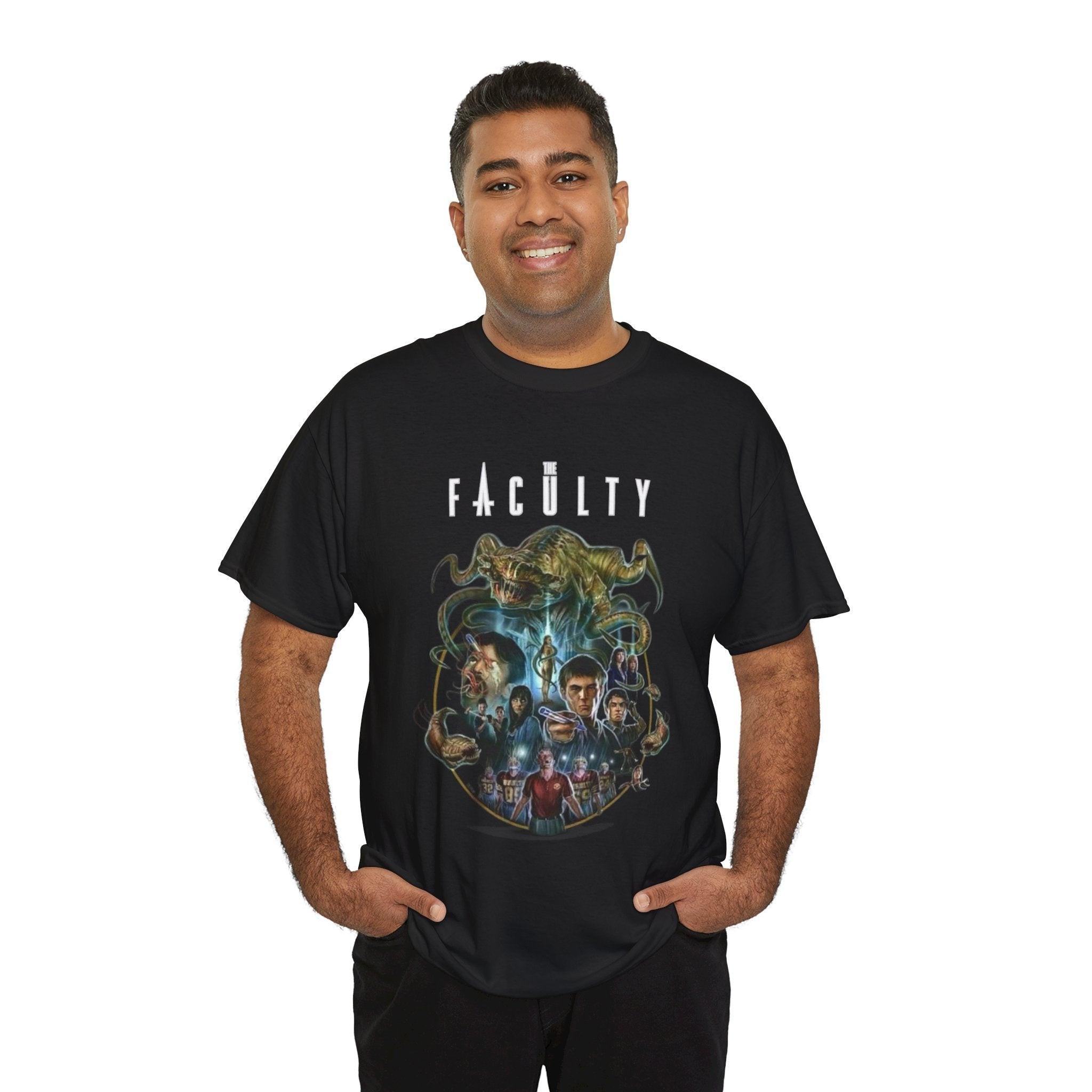 Horror Movie Faculty 1998 Unisex Tee - Halloween Shirt, Scary Film Fan Gift, Retro Movie T-shirt, Vintage Horror Clothing, Cult Classic Tee