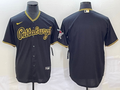 Men's Pittsburgh Pirates Black Blank Replica Team Jersey1