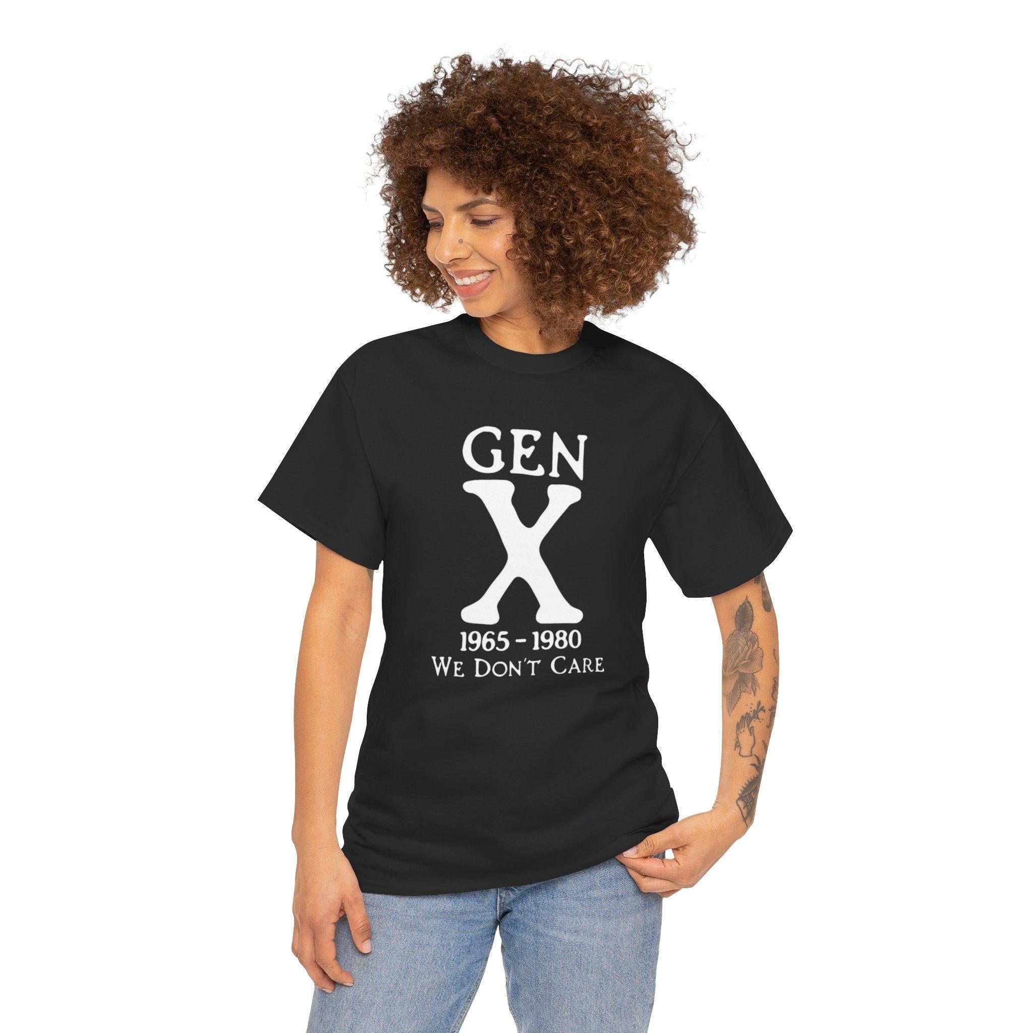 Generation X - We Don't Care T-Shirt, Retro Tee, 90s Grunge Shirt, Unisex Graphic Top, Rebellion Clothing
