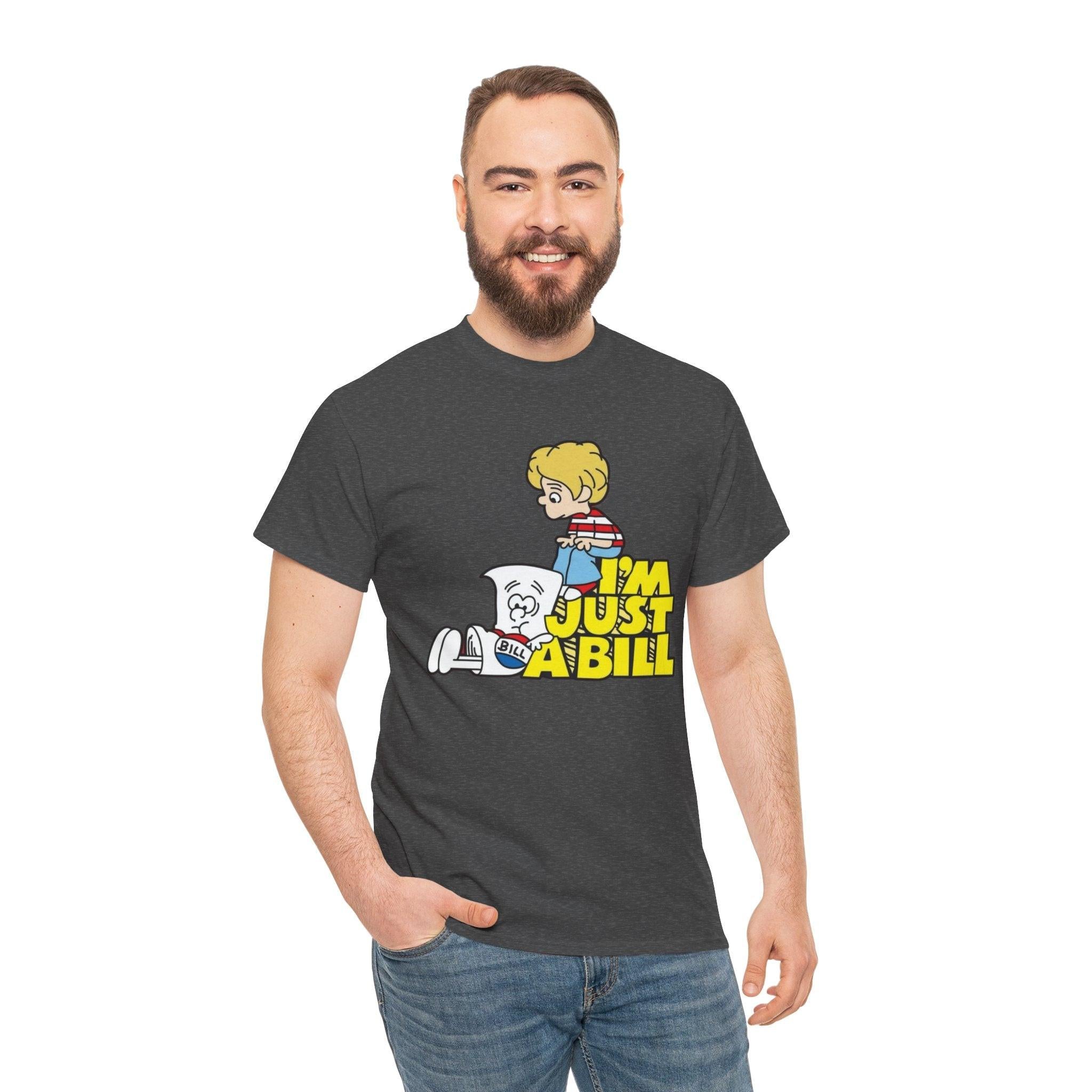 Retro Bill Graphic Tee, Funny Unisex Shirt, Vintage Style T-Shirt, 90s Nostalgia Top, Humorous Cotton Tee