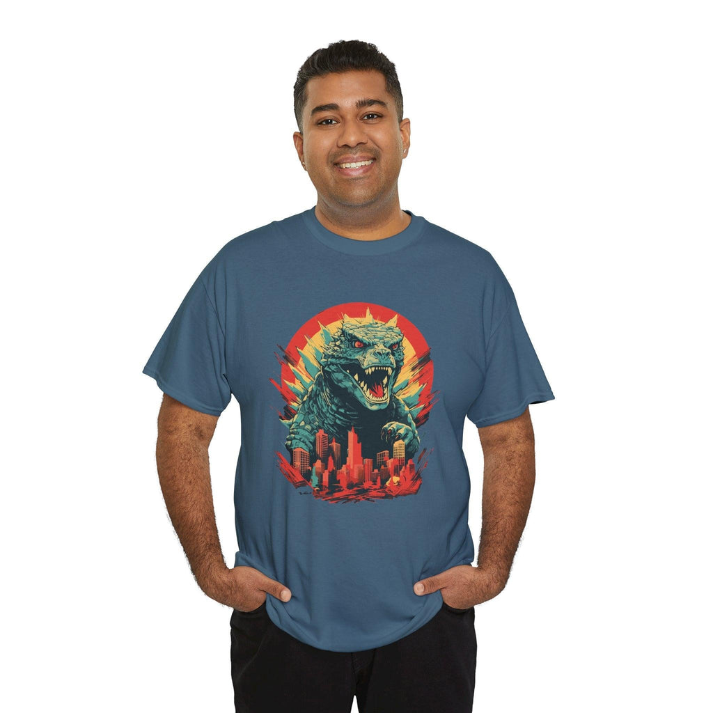 Godzilla Inspired Japanese Style T-shirt, Cute Graphic Tee, Unisex Cotton Top, Kaiju Lover Gift, Asian Pop Culture Shirt