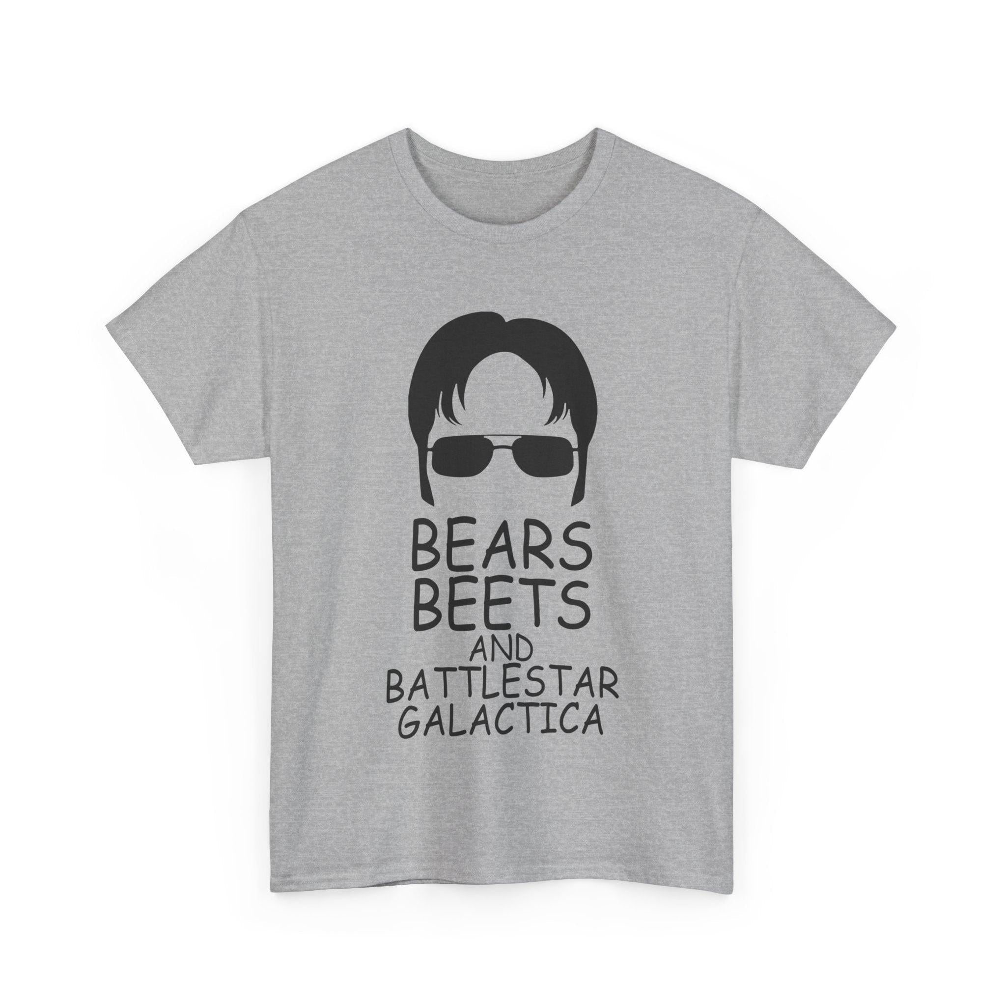 Funny Bears Beets Battlestar Galactica Unisex Tee, The Office Quote Shirt, Dwight Schrute Fan Gift, Office TV Show Tee, Graphic Tee, Novelty