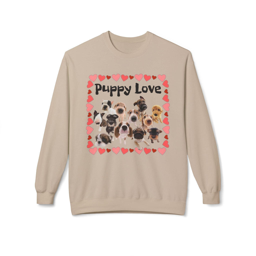 Puppy Love Sweatshirt, Dog Mom Gift, Dog Lover Apparel, Cozy Animal Print Jumper, Cute Pet Owner Pullover