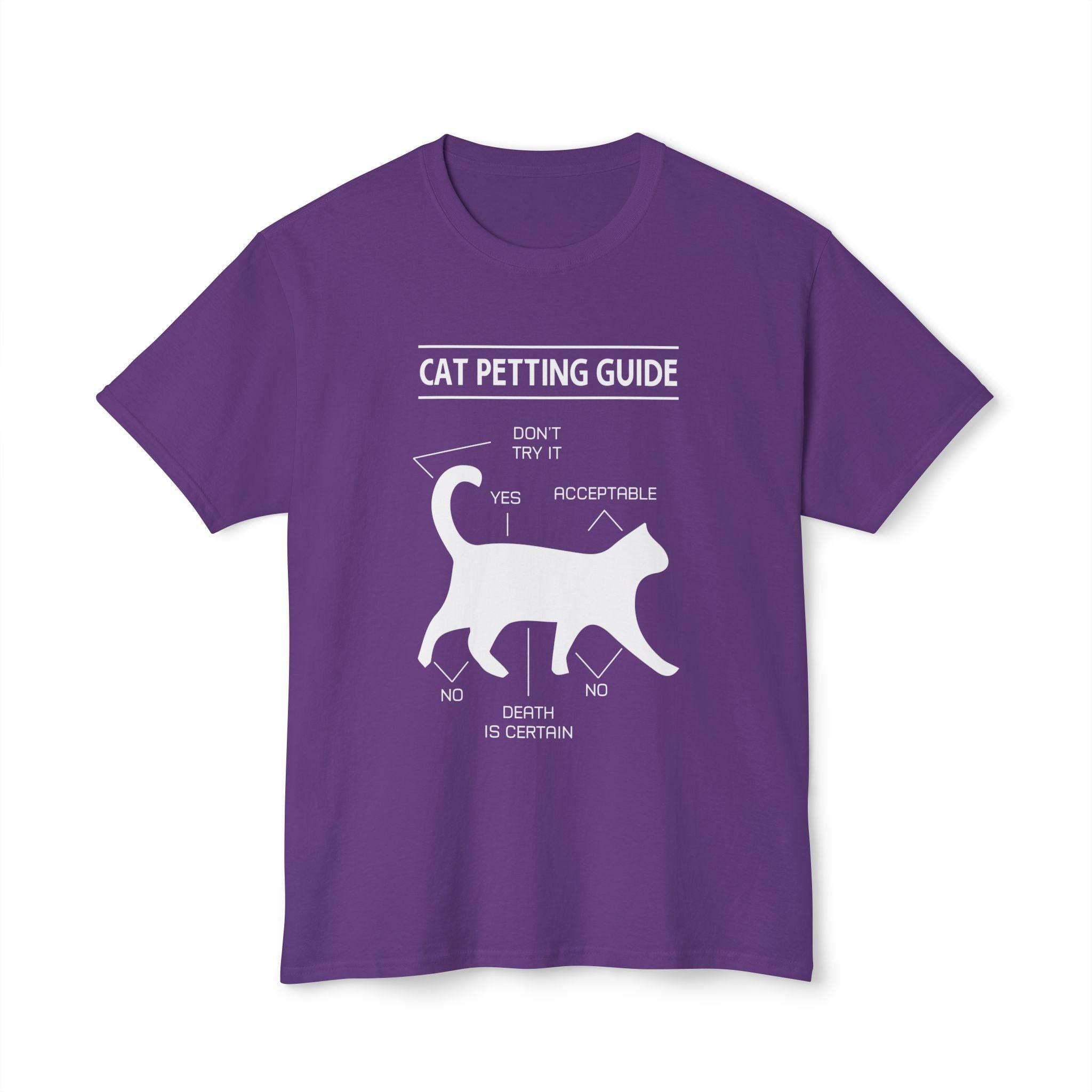 Cat Petting Guide T-Shirt, Cute Cat Lover Tee, Funny Cat Owner Shirt, Cat Mom