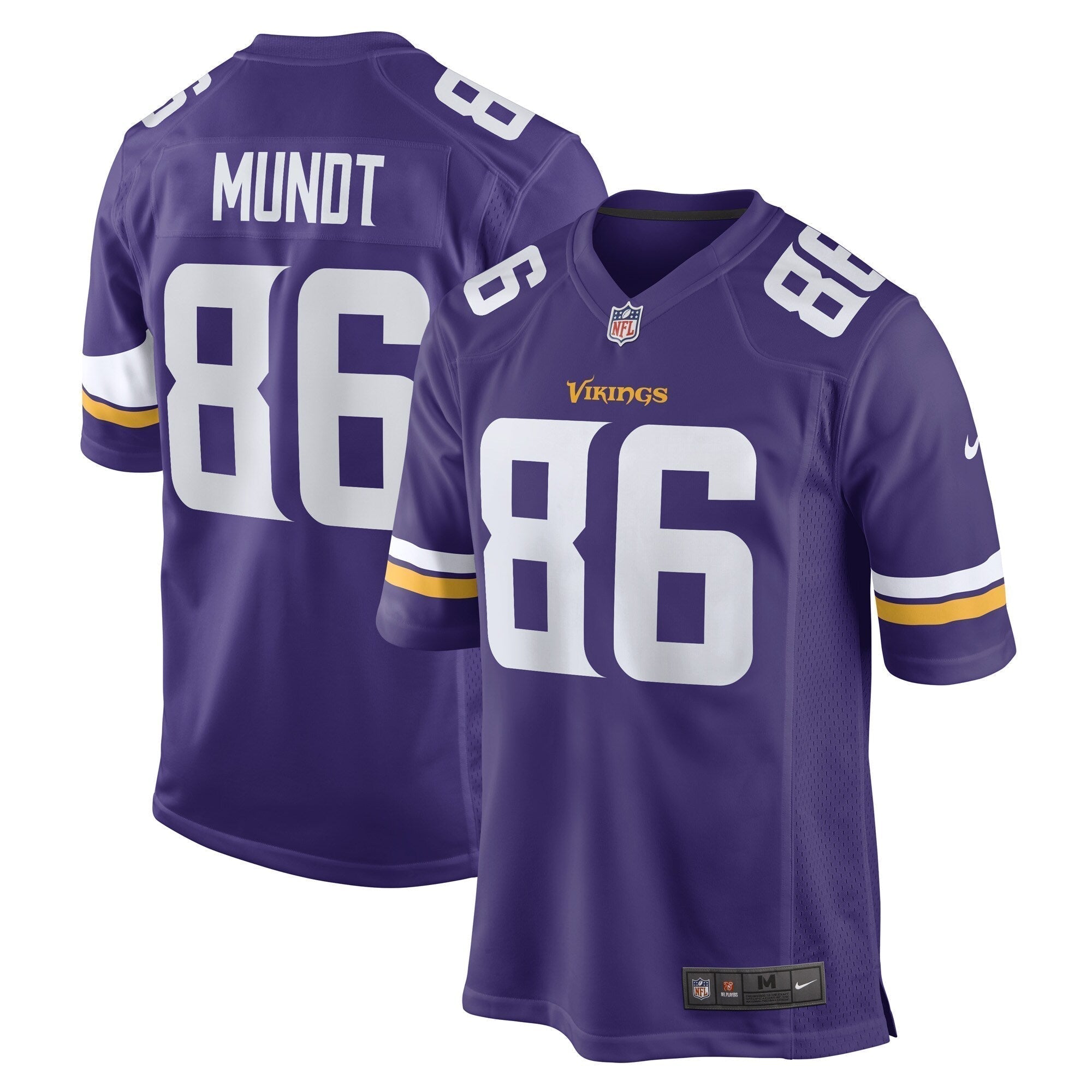Johnny Mundt Minnesota Vikings Nike Game   Jersey - Purple