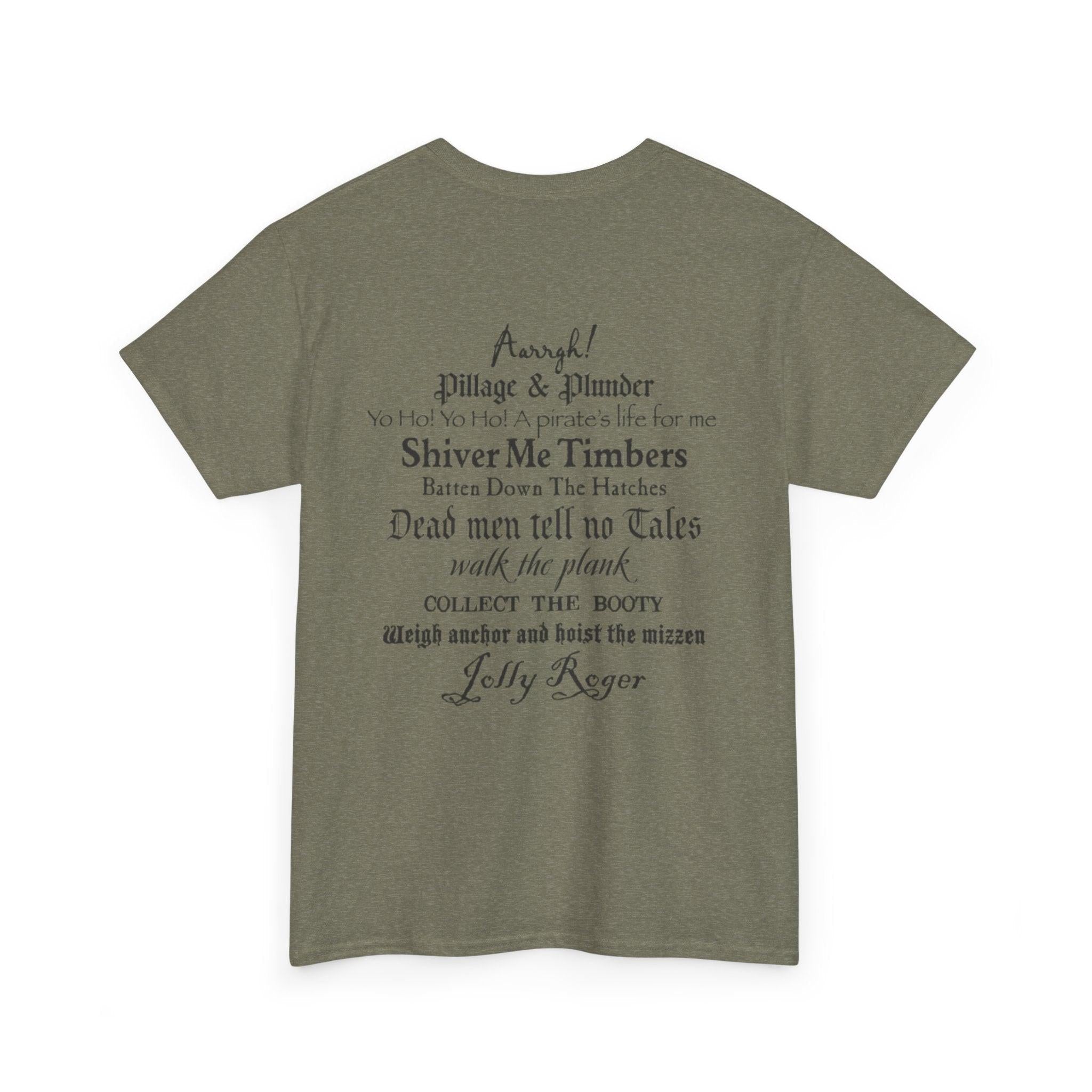 Pirate Adventure Front and Back Tee, Skull Graphic T-Shirt for Nature Lovers, Perfect for Halloween, Reef & Beach Celebrations