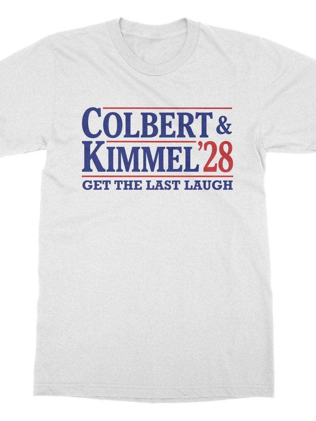 Colbert Kimmel 28 Get The Last Laugh Funny Unisex T-shirt Colbert Kimmel '28 220gsm Cotton Round Neck Short Sleeve Casual Henley Shirt Men T-shirt