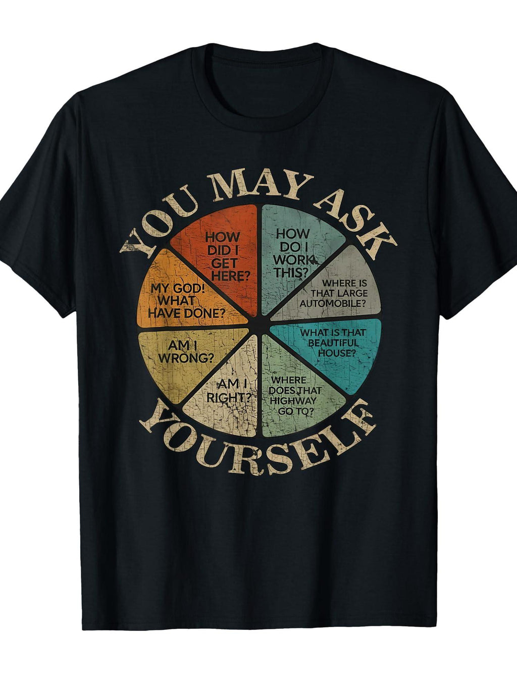 You May Ask Yourself Vintage T-shirt You May Ask Yourself 220gsm Cotton Round Neck Short Sleeve Casual Henley Shirt Men T-shirt