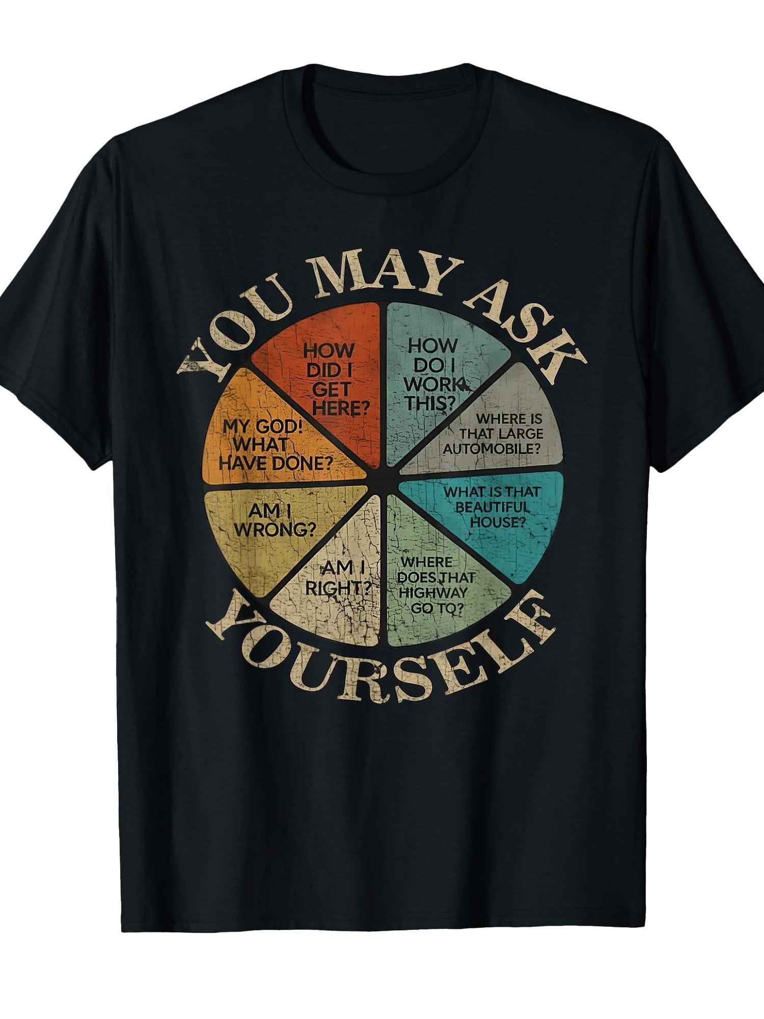 You May Ask Yourself Vintage T-shirt You May Ask Yourself 220gsm Cotton Round Neck Short Sleeve Casual Henley Shirt Men T-shirt