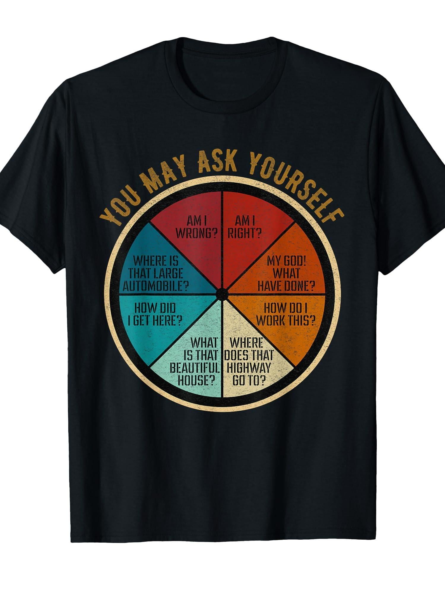 You May Ask Yourself Retro 80s Music Humor Vintage T-shirt You May Ask Yourself 220gsm Cotton Round Neck Short Sleeve Casual Henley Shirt Men T-shirt