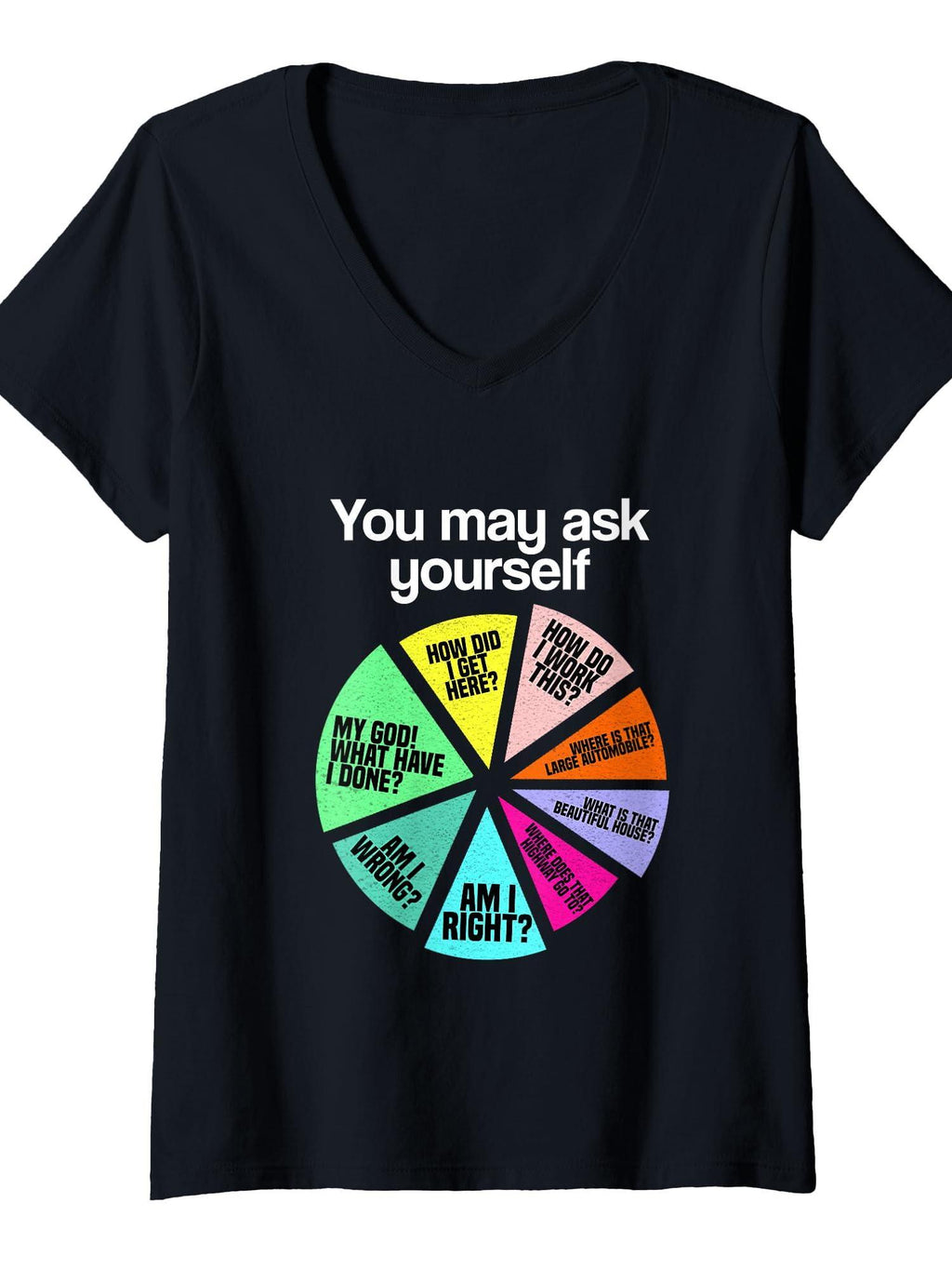 Womens You May Ask Yourself Personal Introduction Chart Office T-shirt You May Ask Yourself 220gsm Cotton Round Neck Short Sleeve Casual Henley Shirt Men T-shirt
