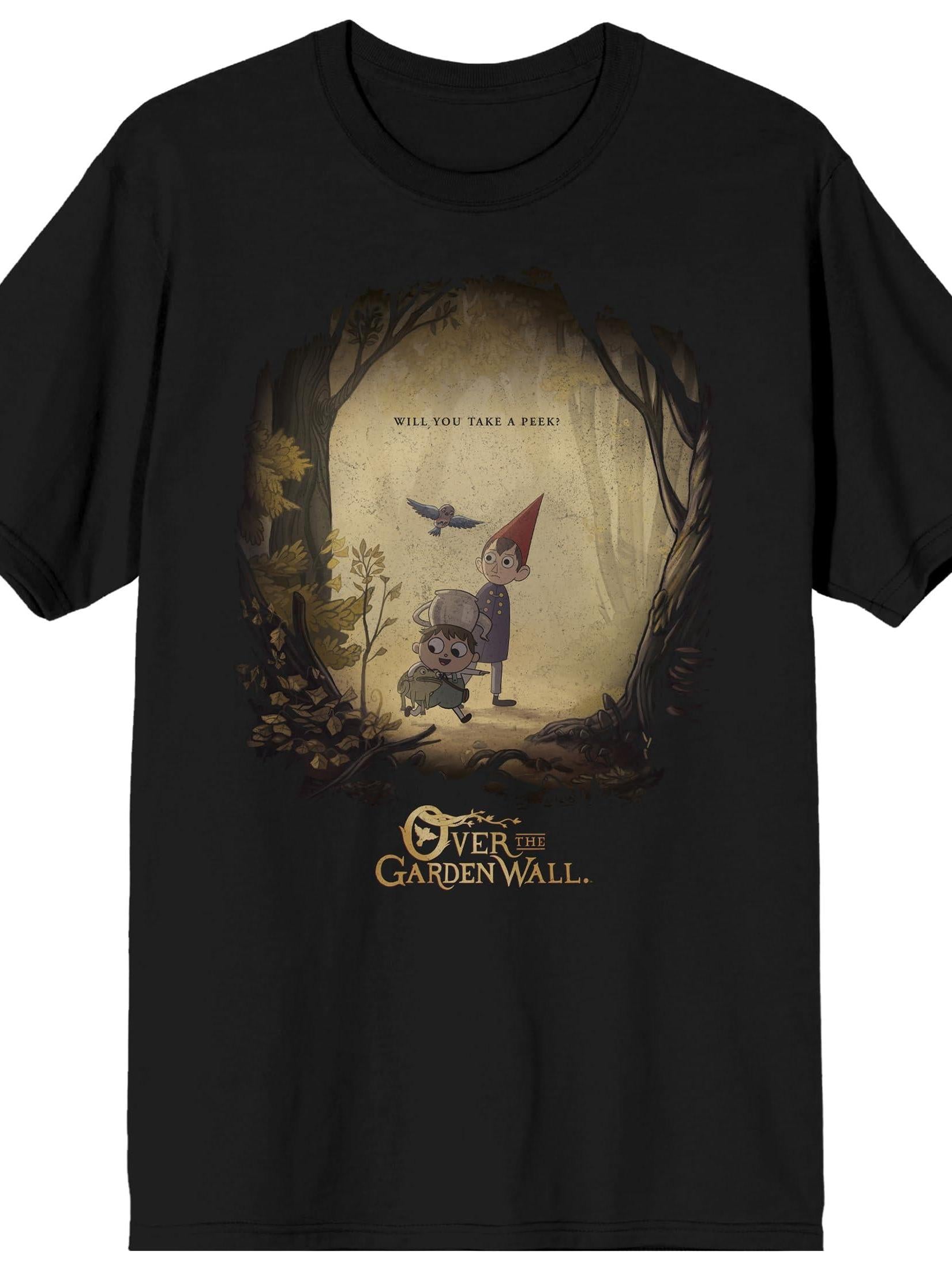 Over The Garden Wall Will You Take A Peak Adult Black Crew Neck Short Sleeve T-shirt You May Ask Yourself 220gsm Cotton Round Neck Short Sleeve Casual Henley Shirt Men T-shirt