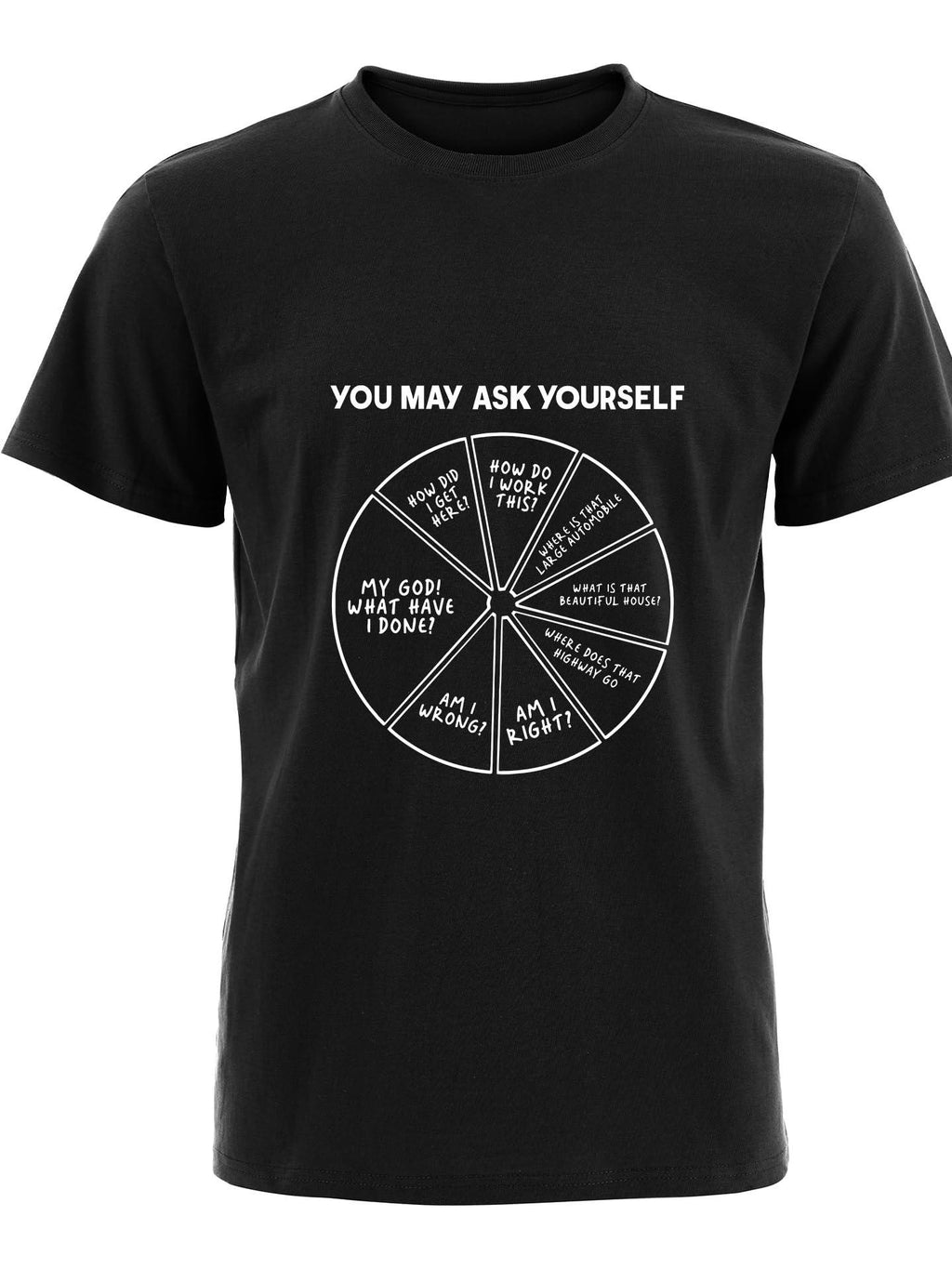 You May Ask Yourself - Funny T Shirts For Men Funny Graphic Tees Cotton Black You May Ask Yourself 220gsm Cotton Round Neck Short Sleeve Casual Henley Shirt Men T-shirt