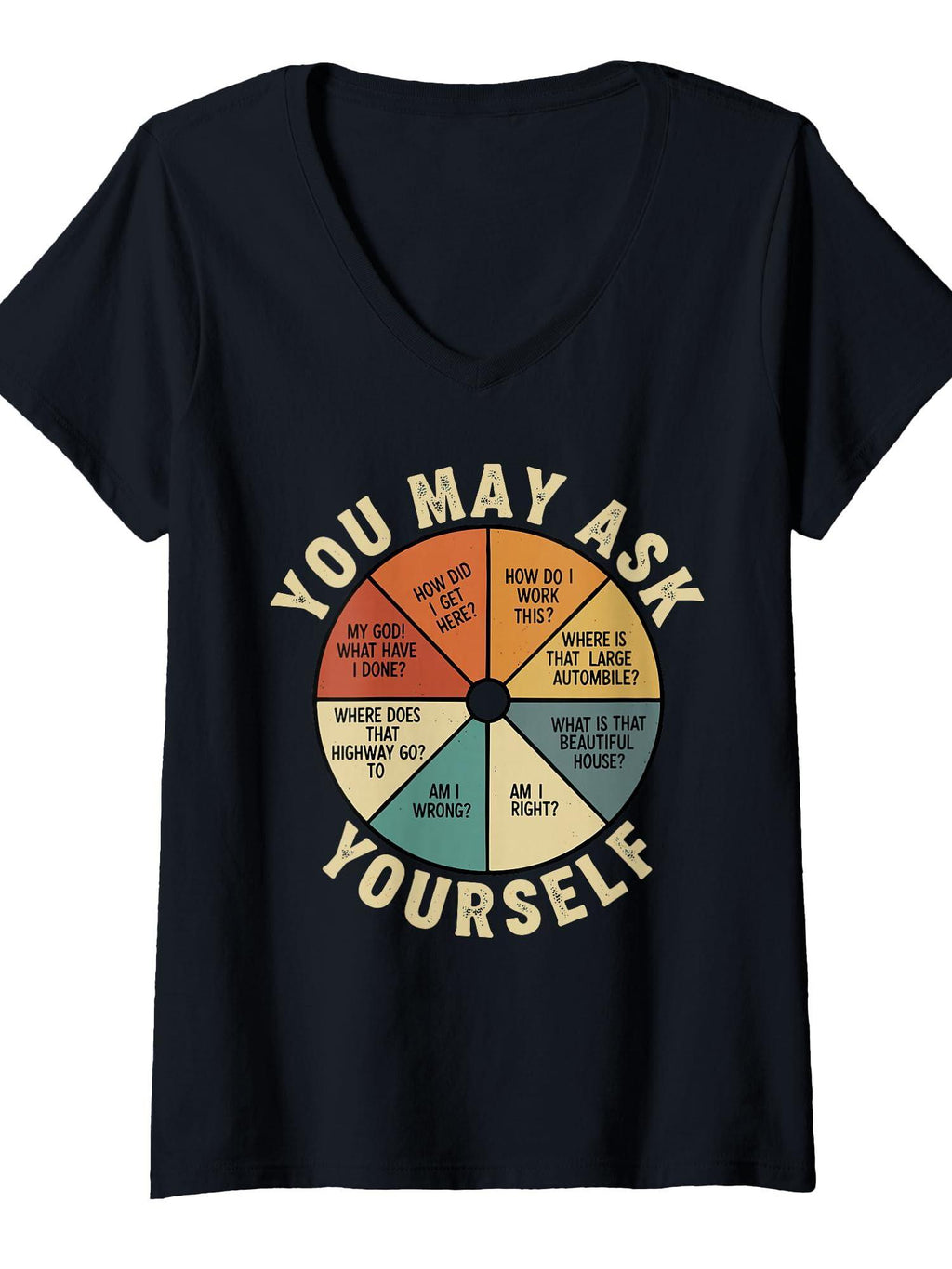 Women's Retro 90s Shirt For Men, Funny You May Ask Yourself T-shirt You May Ask Yourself 220gsm Cotton Round Neck Short Sleeve Casual Henley Shirt Men T-shirt