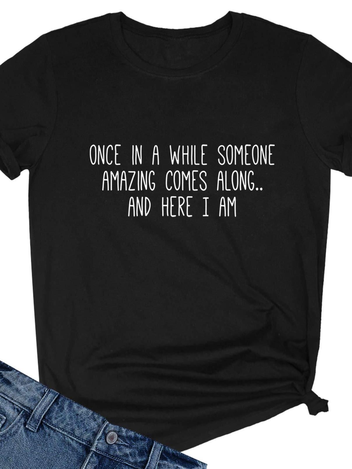 Blackmyth Women's Graphic Funny T Shirt Cute Tops Teen Tee You May Ask Yourself 220gsm Cotton Round Neck Short Sleeve Casual Henley Shirt Men T-shirt