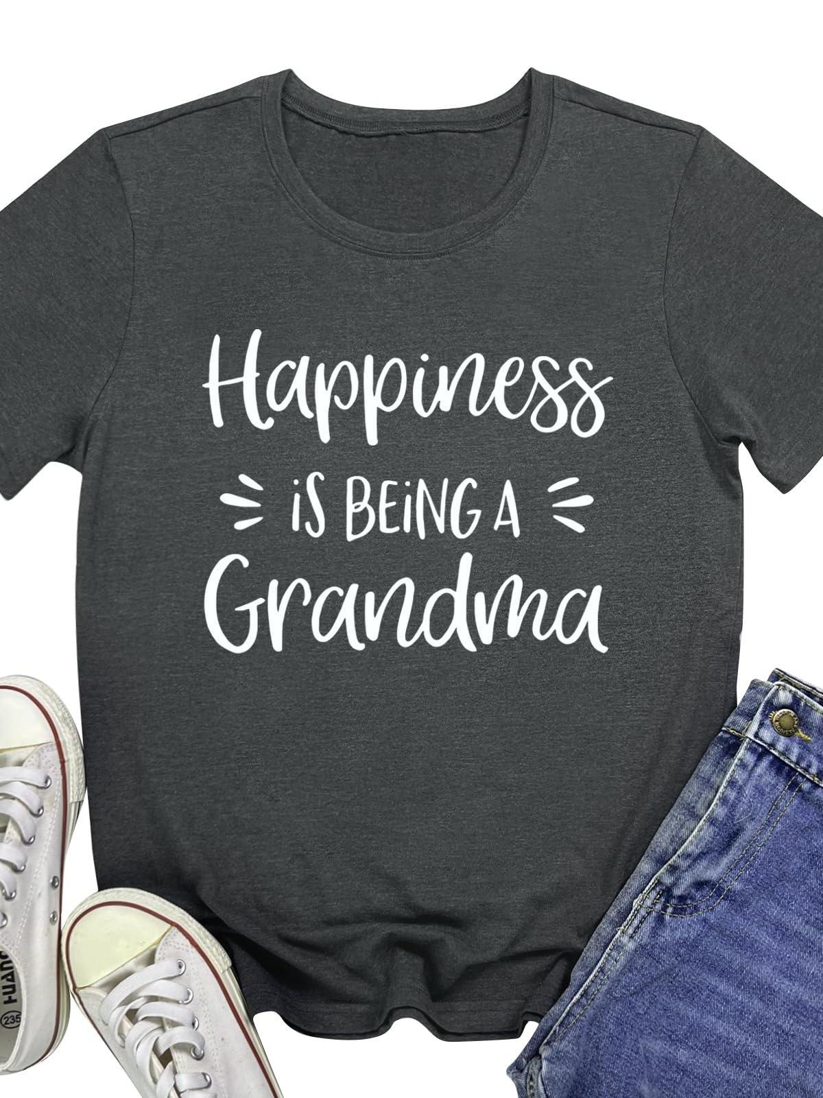 Yitan Women Happiness Is Being Printed Graphic Tee Tops You May Ask Yourself 220gsm Cotton Round Neck Short Sleeve Casual Henley Shirt Men T-shirt