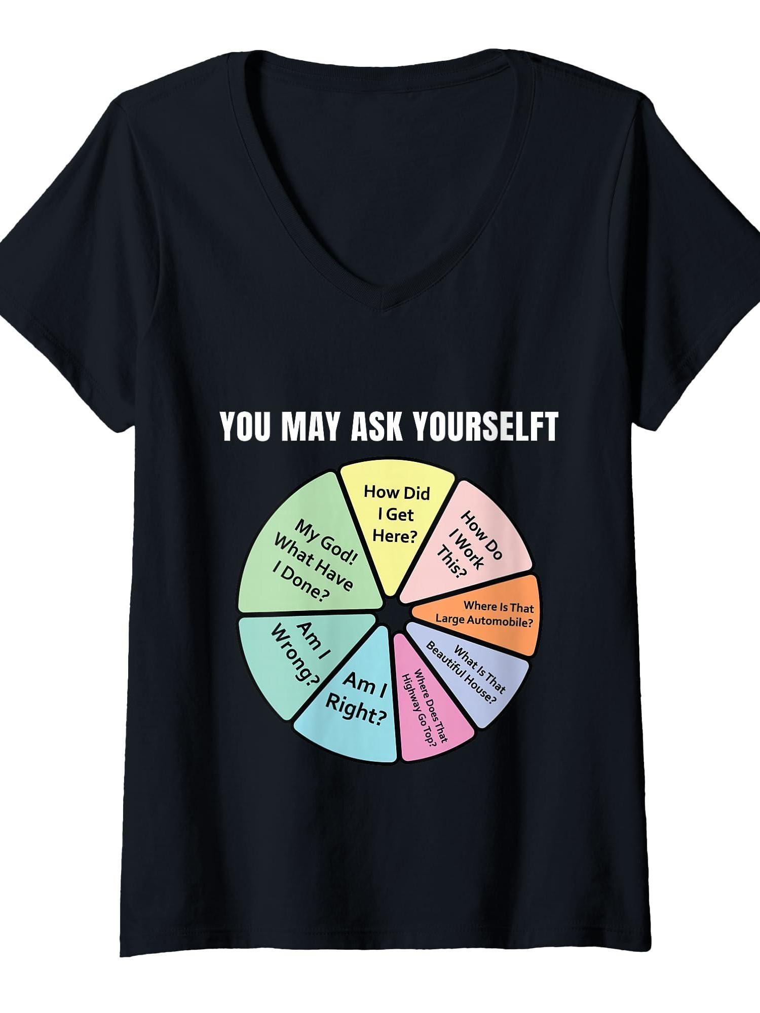 Women's Once In A Lifetime Pie Chart Funny Math Gift T-shirt You May Ask Yourself 220gsm Cotton Round Neck Short Sleeve Casual Henley Shirt Men T-shirt