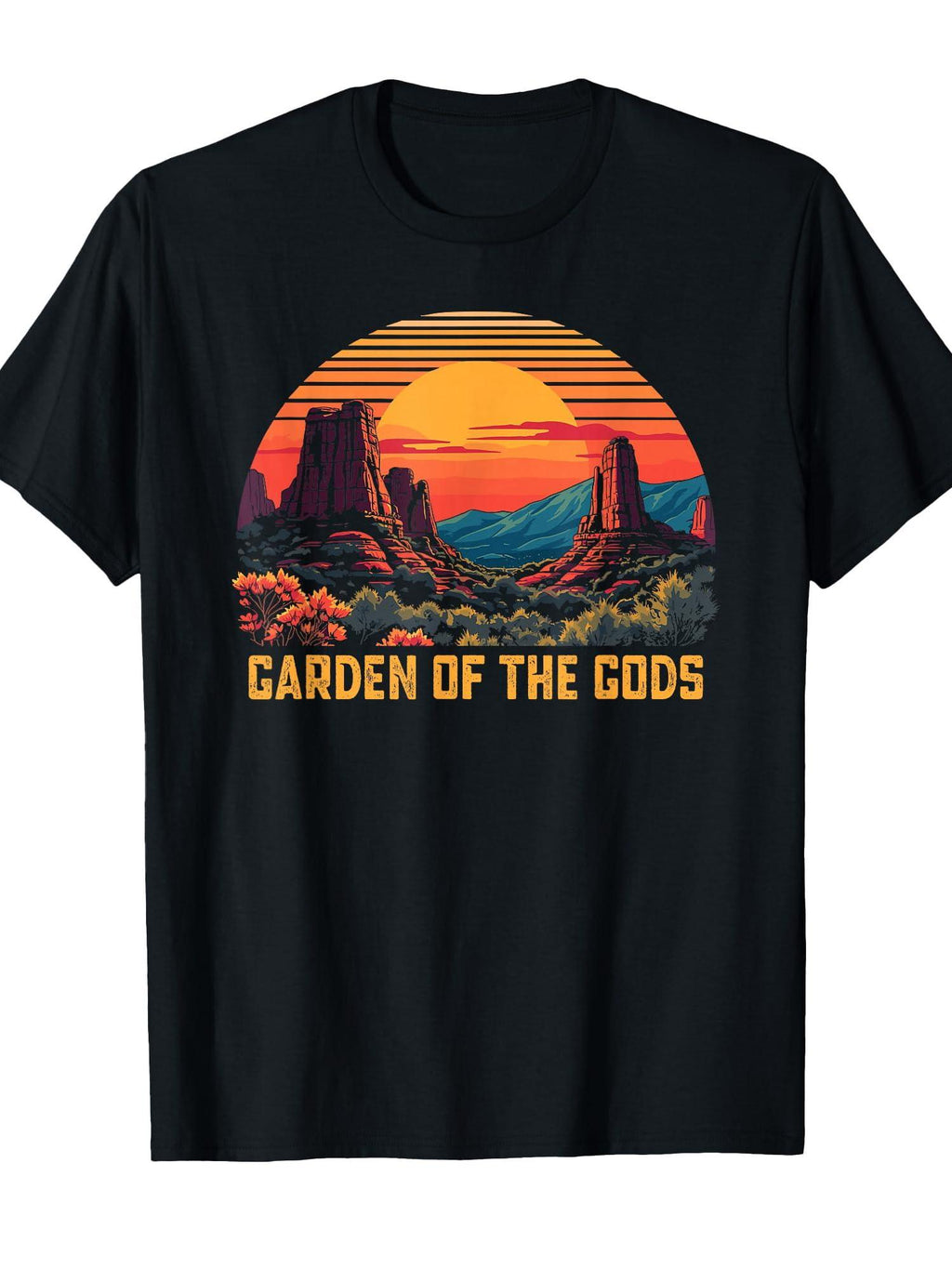 Garden Of The Gods T-shirt Garden 220gsm Cotton Round Neck Short Sleeve Casual Henley Shirt Men T-shirt