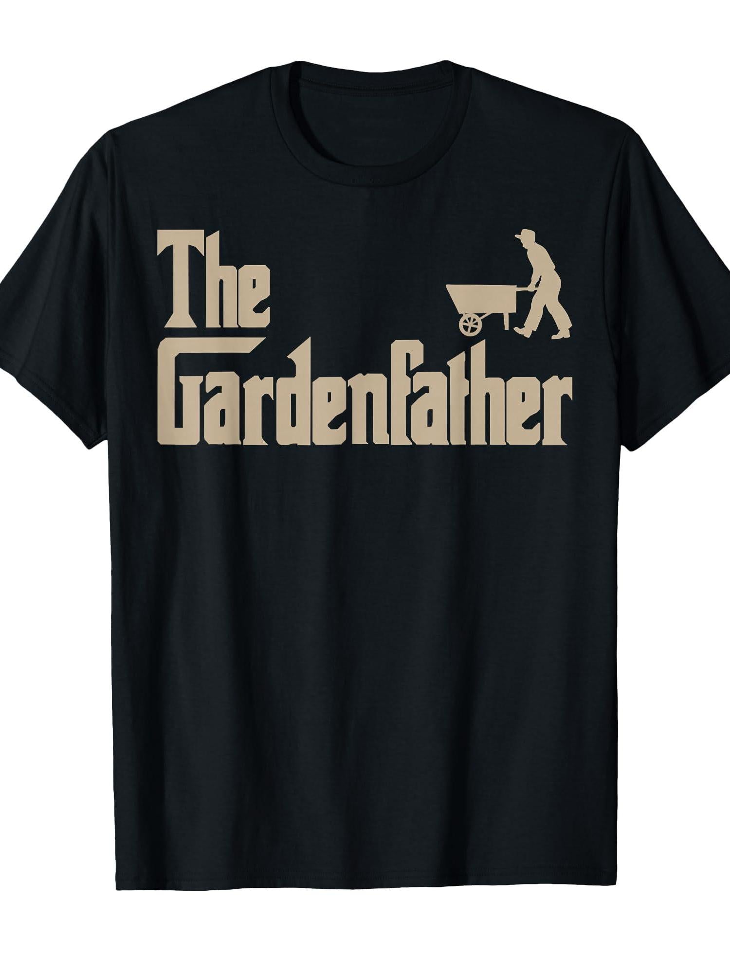 Mens Mens Best Gardening Father Gifts The Gardenfather Men T-shirt Garden 220gsm Cotton Round Neck Short Sleeve Casual Henley Shirt Men T-shirt