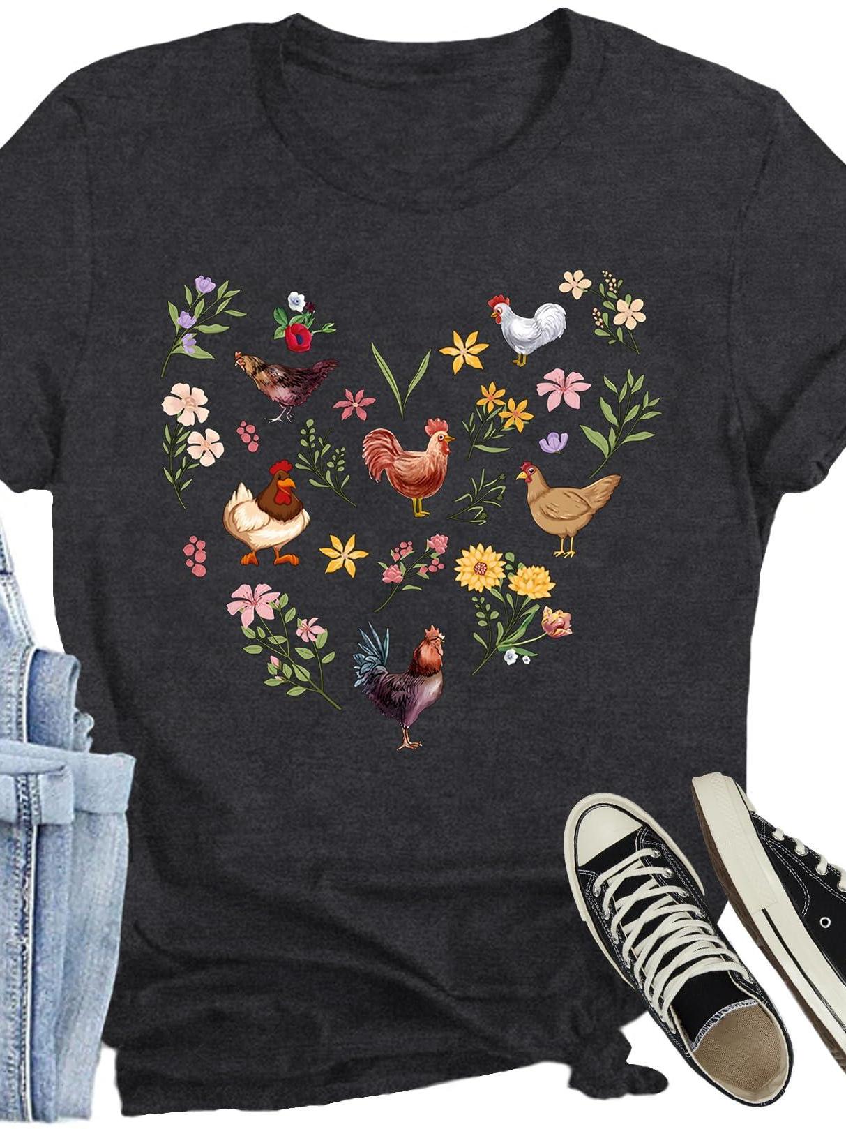 Cqf Dandelion Shirt For Women Casual Summer Short Sleeve Flower Tee Tops Inspirational Kindness T-shirt Garden 220gsm Cotton Round Neck Short Sleeve Casual Henley Shirt Men T-shirt
