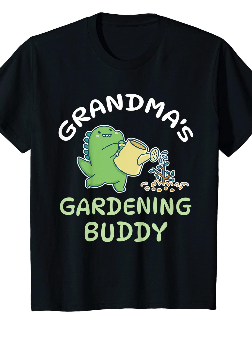 Grandma's Gardening Buddy Gardener Grandmother Garden T-shirt Garden 220gsm Cotton Round Neck Short Sleeve Casual Henley Shirt Men T-shirt