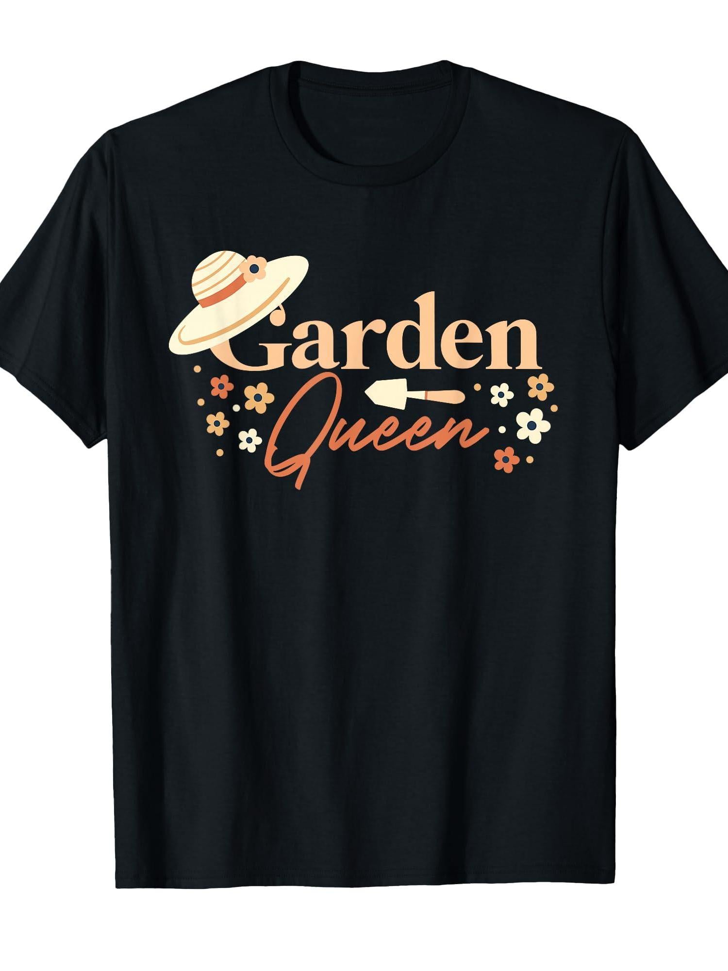 Plant Garden Queen T-shirt Garden 220gsm Cotton Round Neck Short Sleeve Casual Henley Shirt Men T-shirt