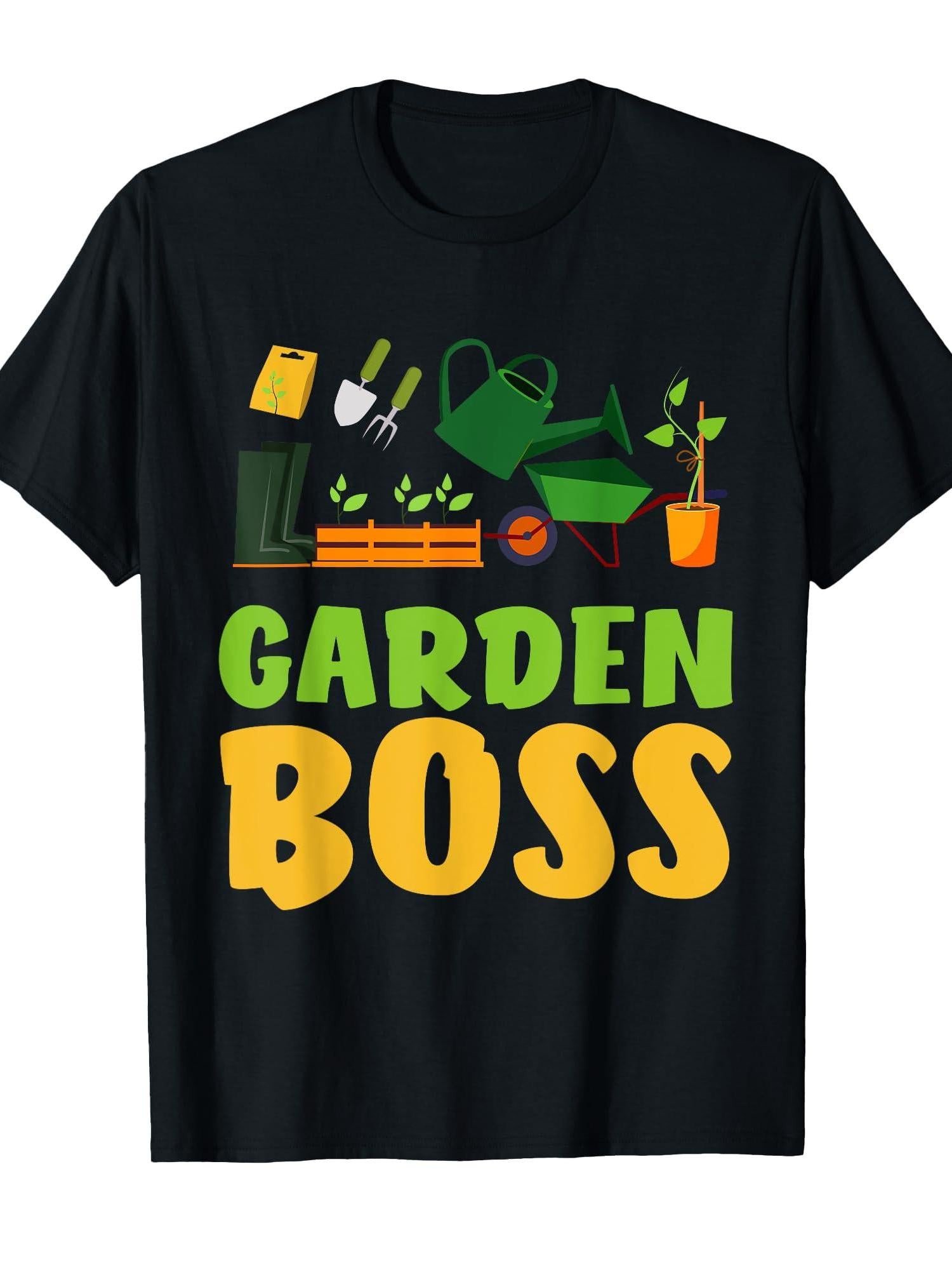 Garden Boss, My Garden My Rules T-shirt Garden 220gsm Cotton Round Neck Short Sleeve Casual Henley Shirt Men T-shirt