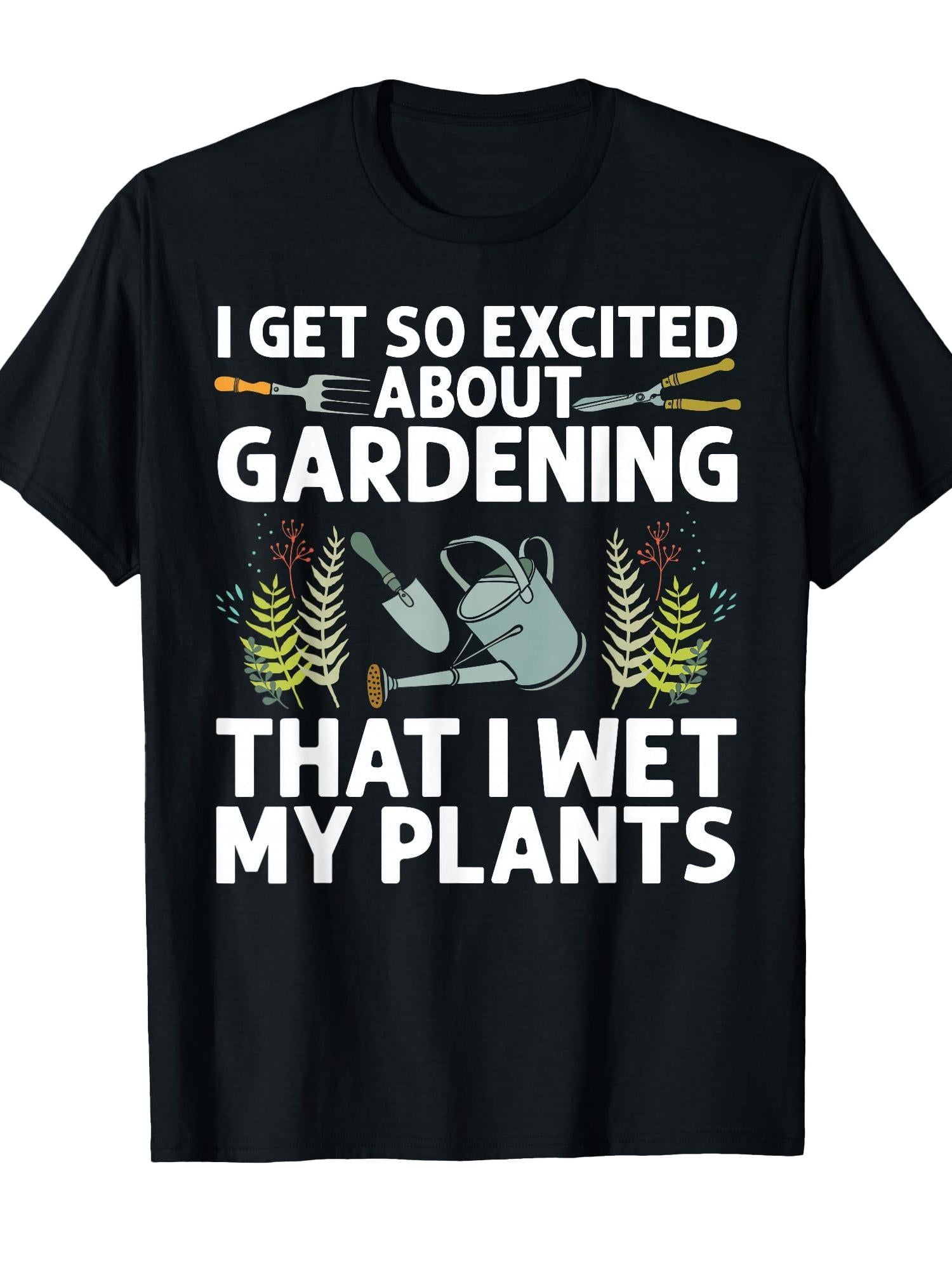Cool Gardening Design For Men Women Plant Lover Gardener T-shirt Garden 220gsm Cotton Round Neck Short Sleeve Casual Henley Shirt Men T-shirt