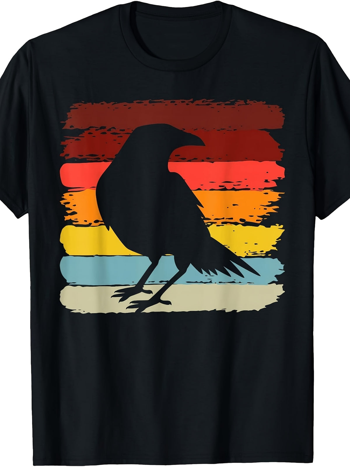 Crow Vintage Raven Gothic Retro Bird Lover Gifts Women Men T-Shirt