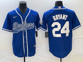 Men's Los Angeles Dodgers Kobe Bryant #24 Royal Player Jersey1 Joint Edition