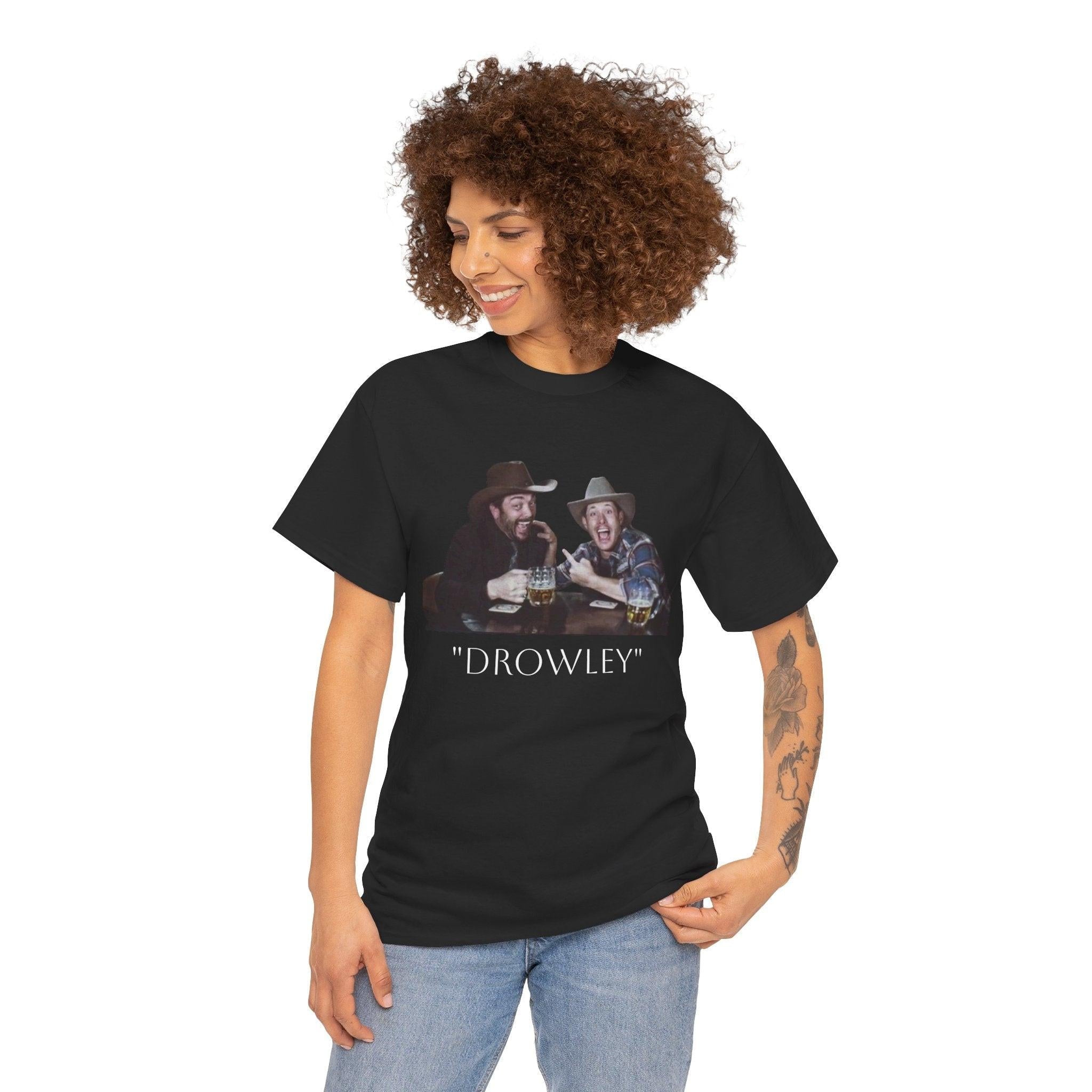 Supernatural Bromance Drowley T-Shirt, Unisex Tee, Crowley and Dean Fan Shirt, Heavy Cotton Top, Gift for TV Show Fans